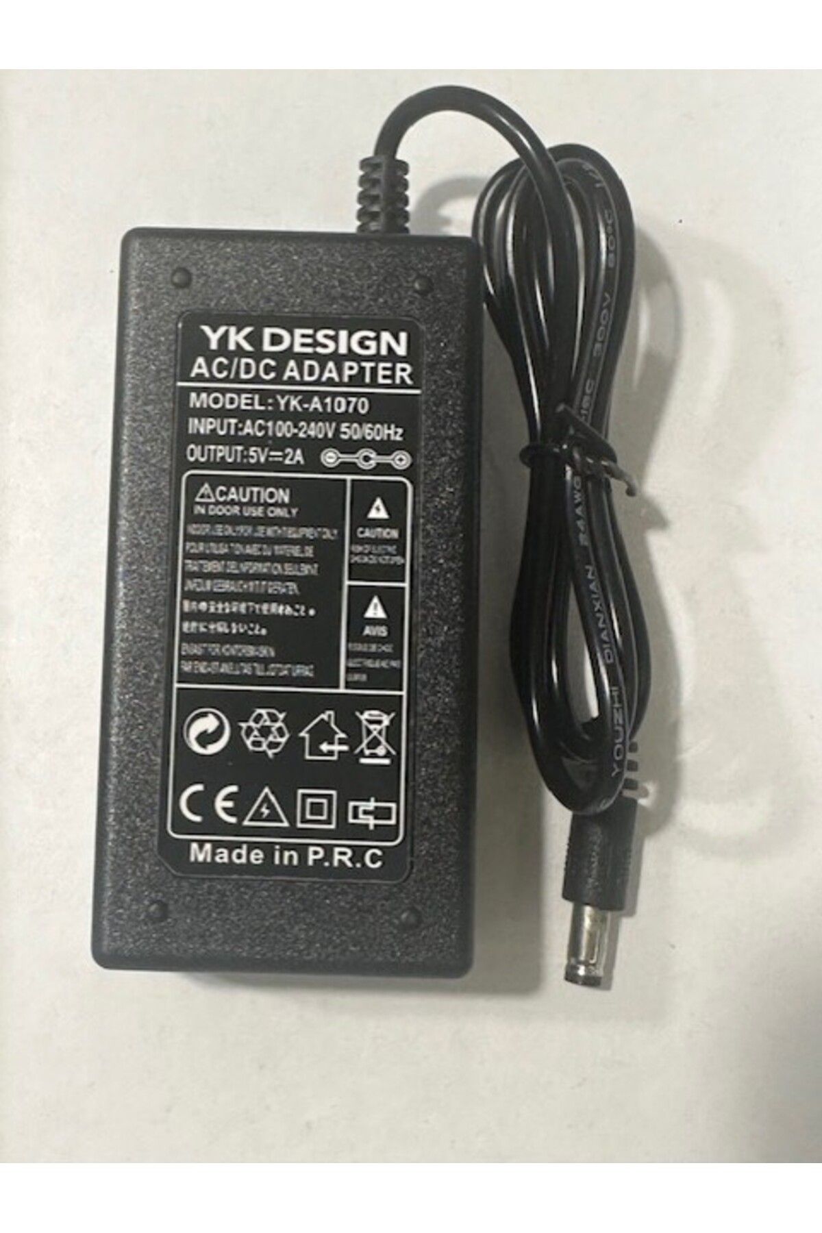 yk desing 5 vollt 2 amper adaptör 5 volt 2 amper 5.5 mm 2.5 mm adaptör