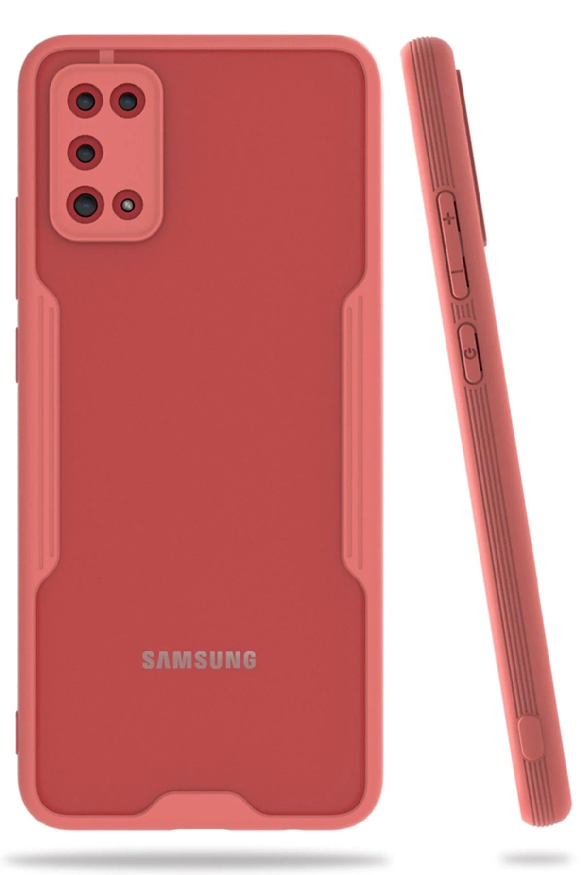 NewFace Samsung Galaxy A02S Kılıf Platin Silikon - Pembe GLSTD