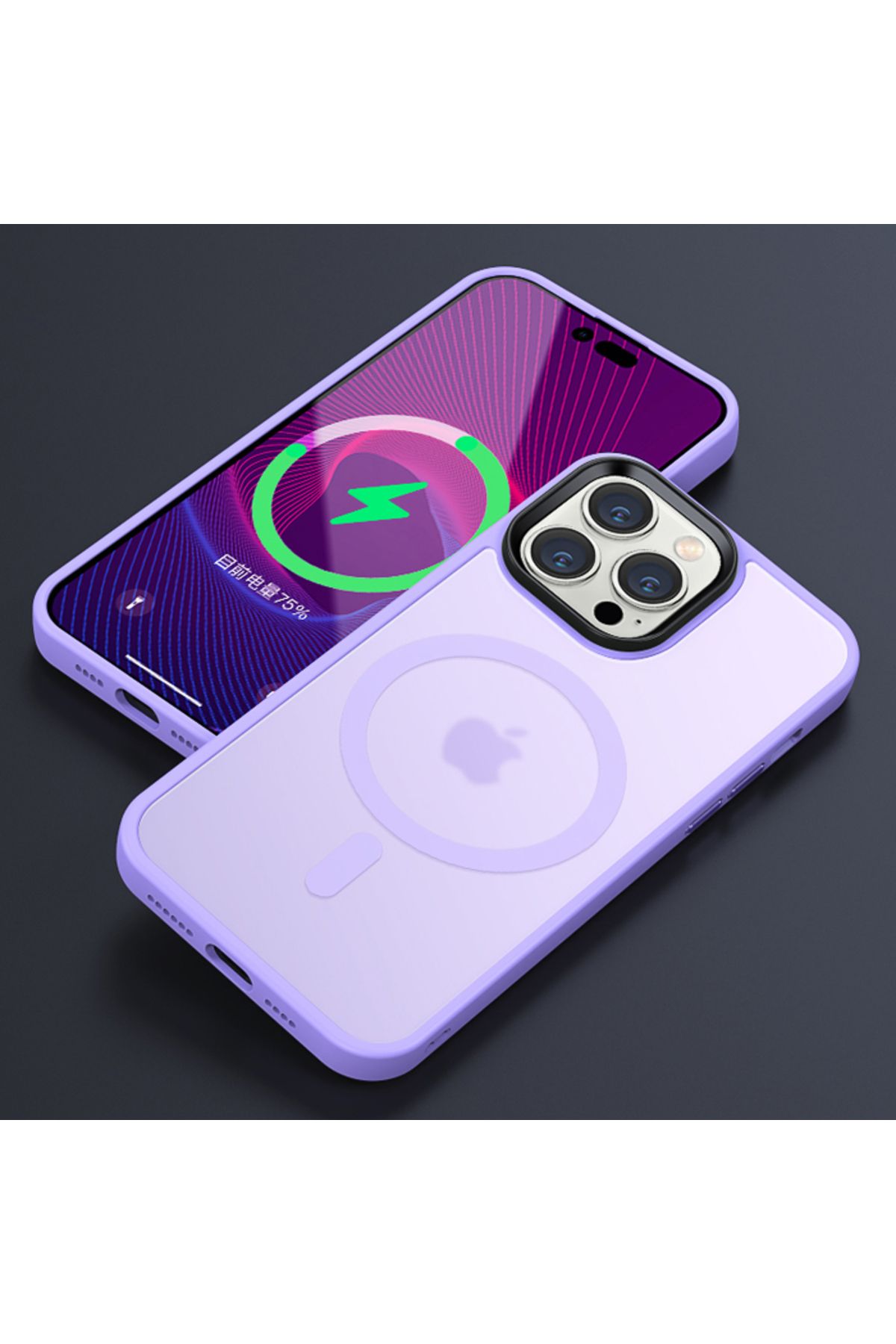 REDz Accessories Carcasă Mattearmor, Protecție Magsafe, Compatibilă Cu Iphone 14 Pro, Rezistentă La Șocuri, Liliac - One Size
