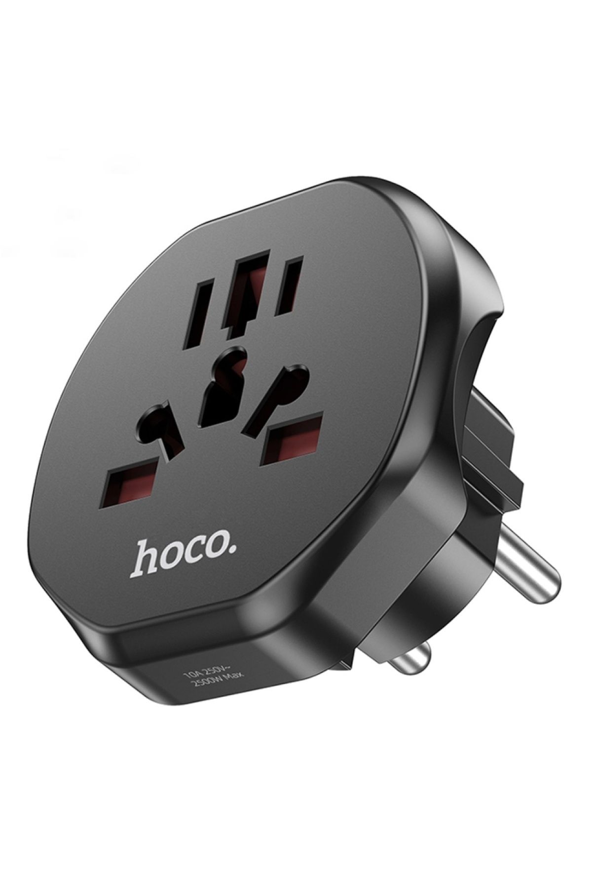 Hoco AC6 Travel Power Universal Seyahat Şarj Adaptörü EU (Siyah)