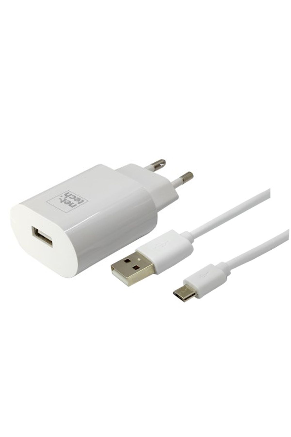 Nettech NT-HCH01 10W 2400 mAh Micro Kablo + Şarj Aleti (Beyaz)