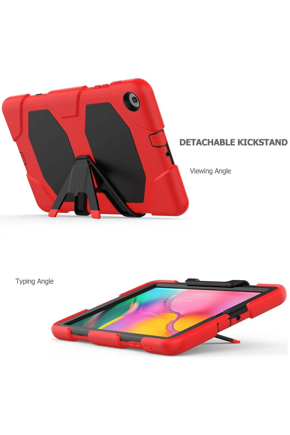 NewFace Samsung Galaxy T510 Tab A 10.1 Kılıf Griffin Tablet Kapak - Kırmızı NRMSA