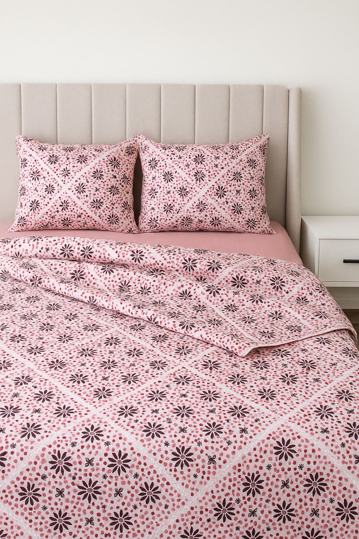 MixCotton Home Pamuk Nevresim Takımı Lastikli Çarşaf+Yorgan Kılıfı+2 Ad Yastık Kılıfı