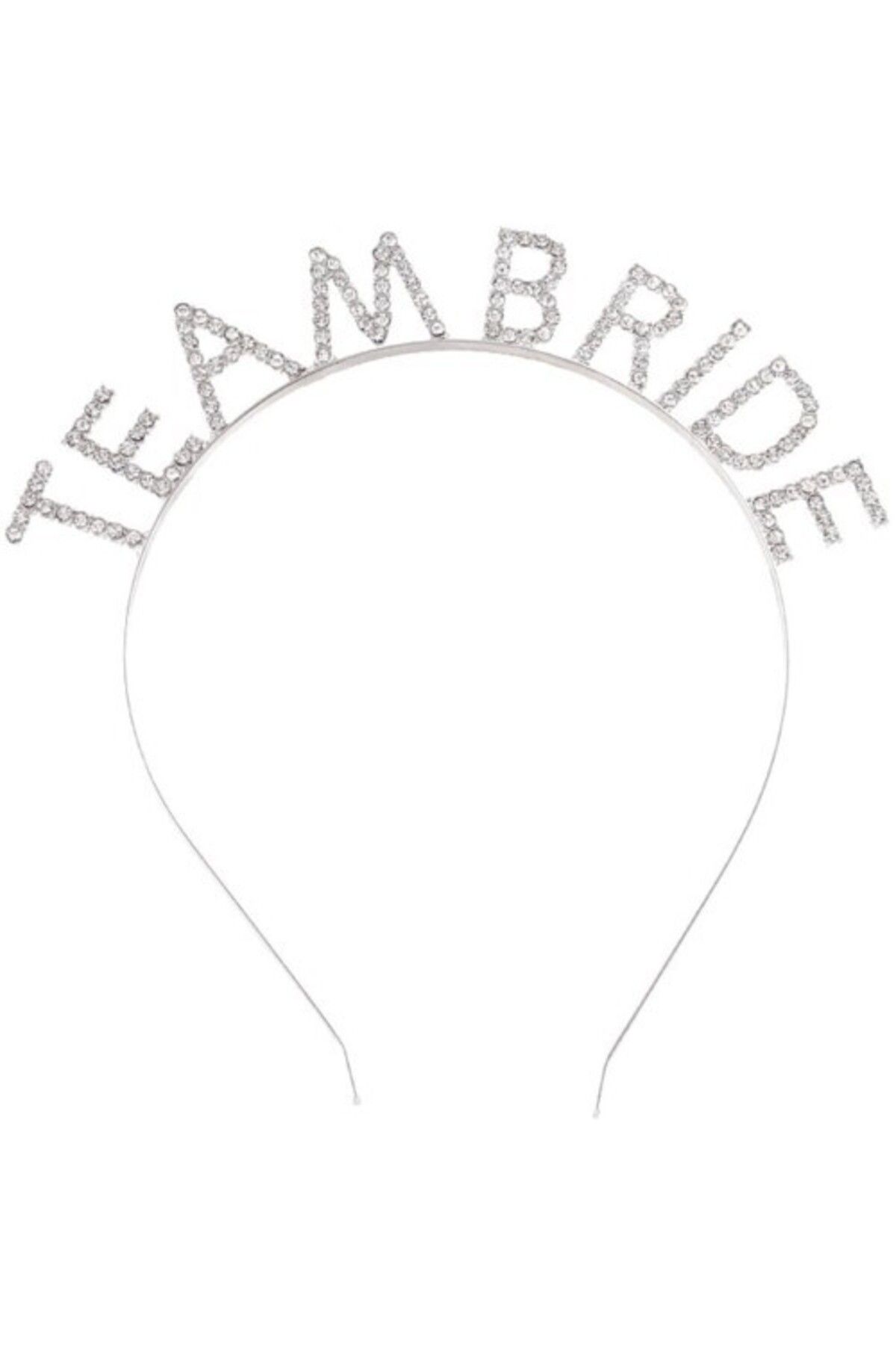 Otocub Gümüş Kaplama Kristal Taşlı Team Bride Taç