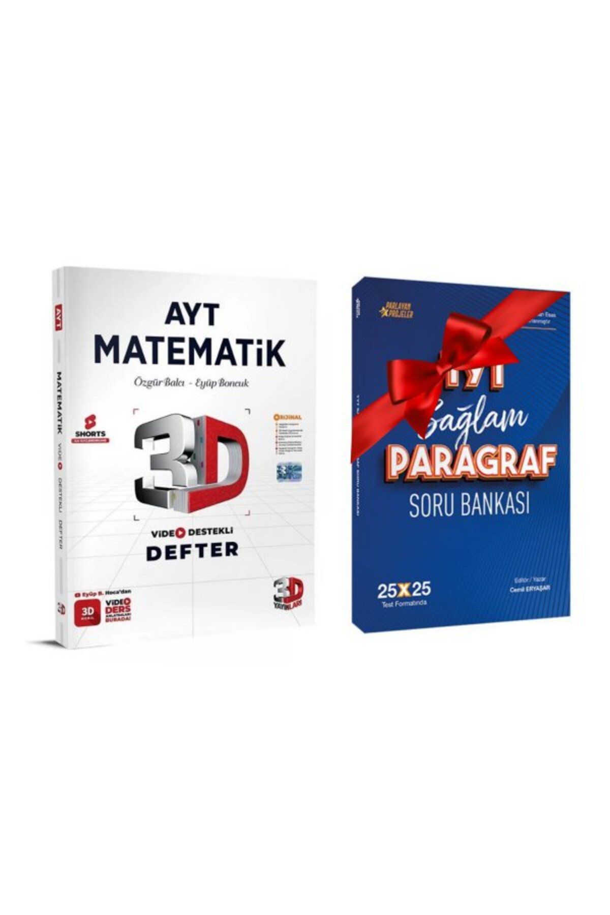 Parlayan Projeler AYT Matematik Video Destekli Defter 3D +2025 TYT Sağlam Paragraf 25x25 Soru