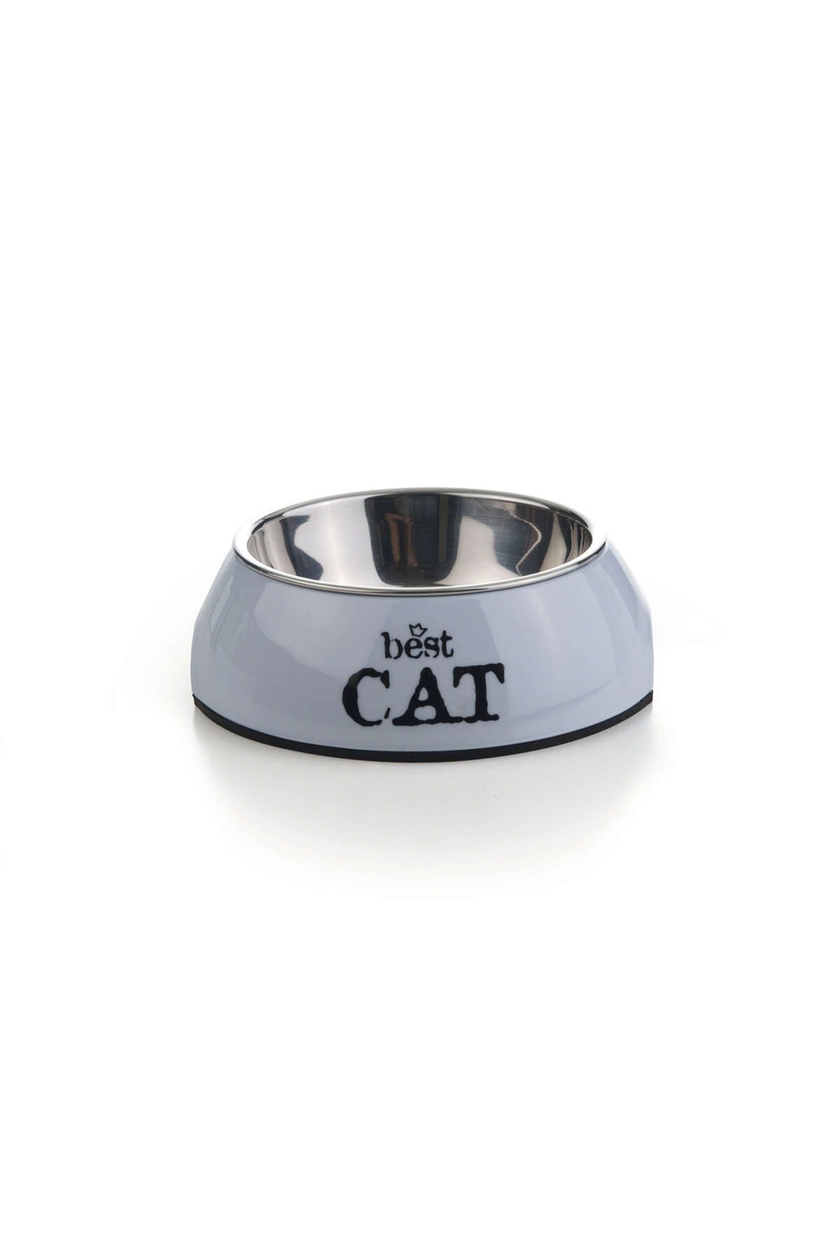 Beeztees Kedi Mama Su Kabı, Paslanmaz Çelik, Gri, 14cmx4,5cm, 160ml SVLRS