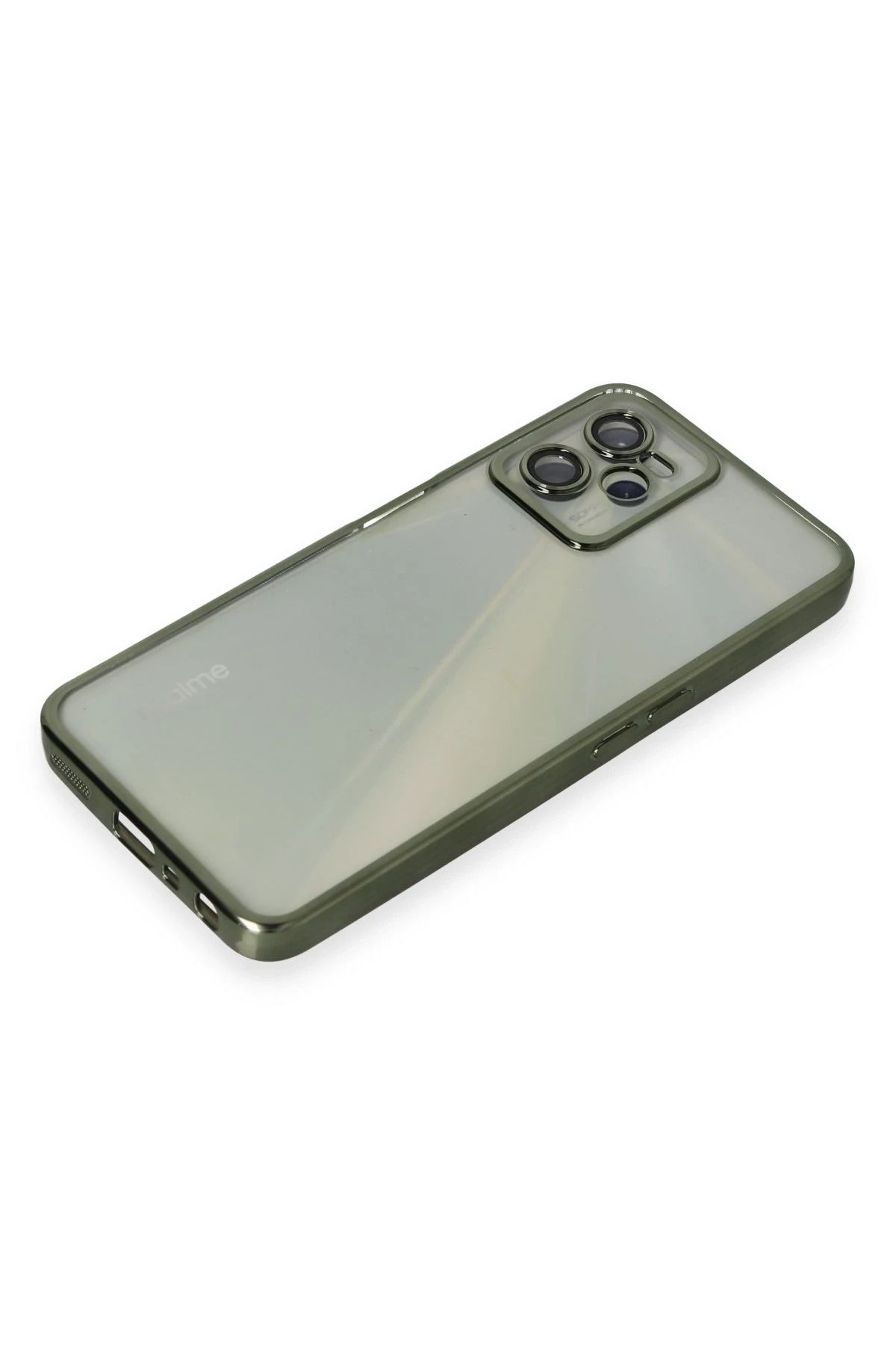 NewFace Realme C35 Kılıf Lensli Silikon - Yeşil GLSTD