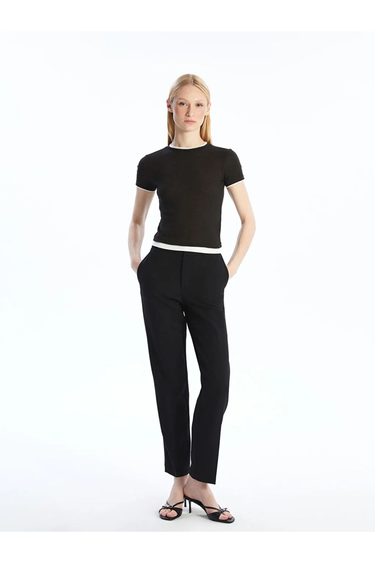 LC Waikiki LCW Vision Siyah Standart Fit Kadın Pantolon