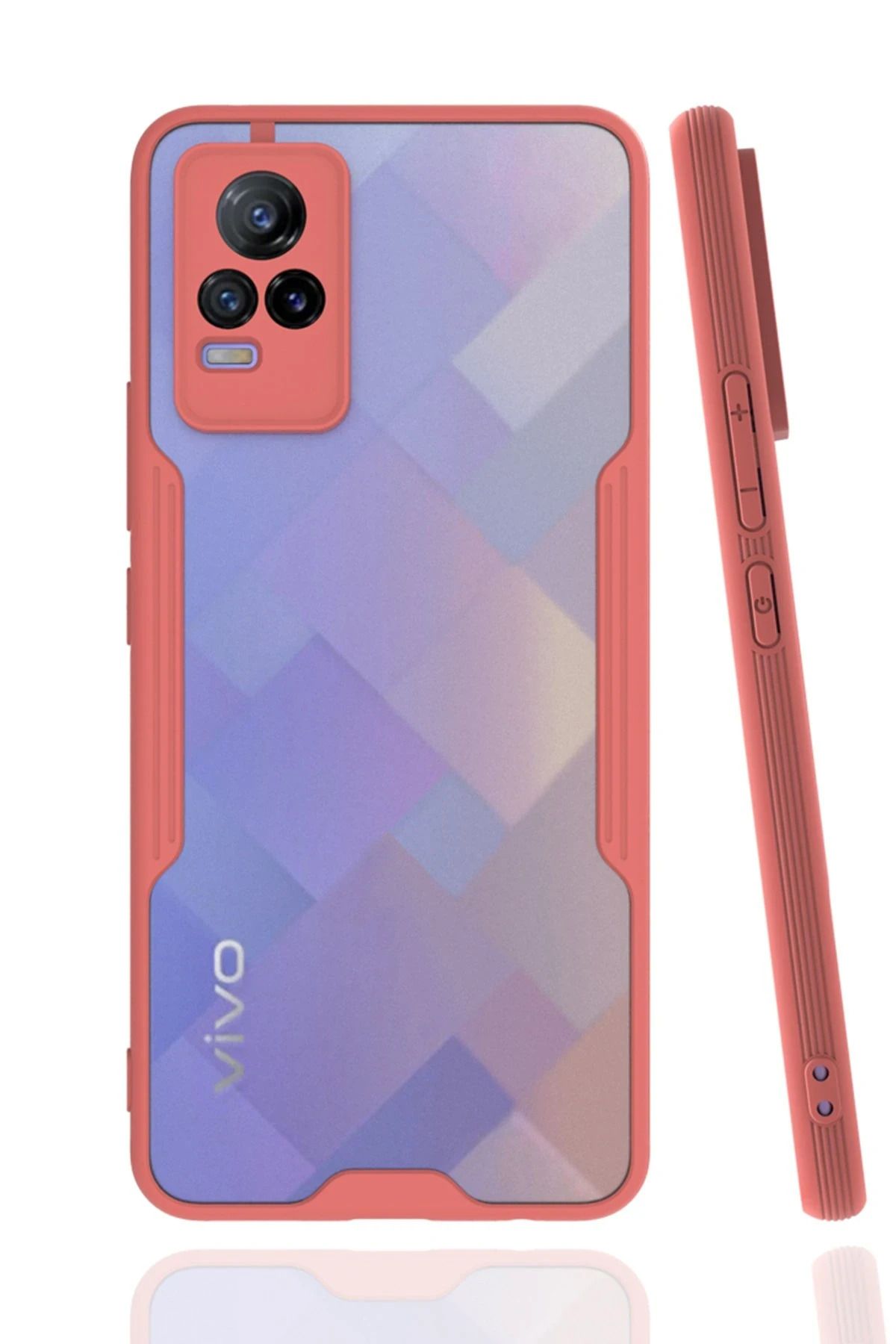 NewFace Vivo V21e Kılıf Platin Silikon - Pembe GLSTD