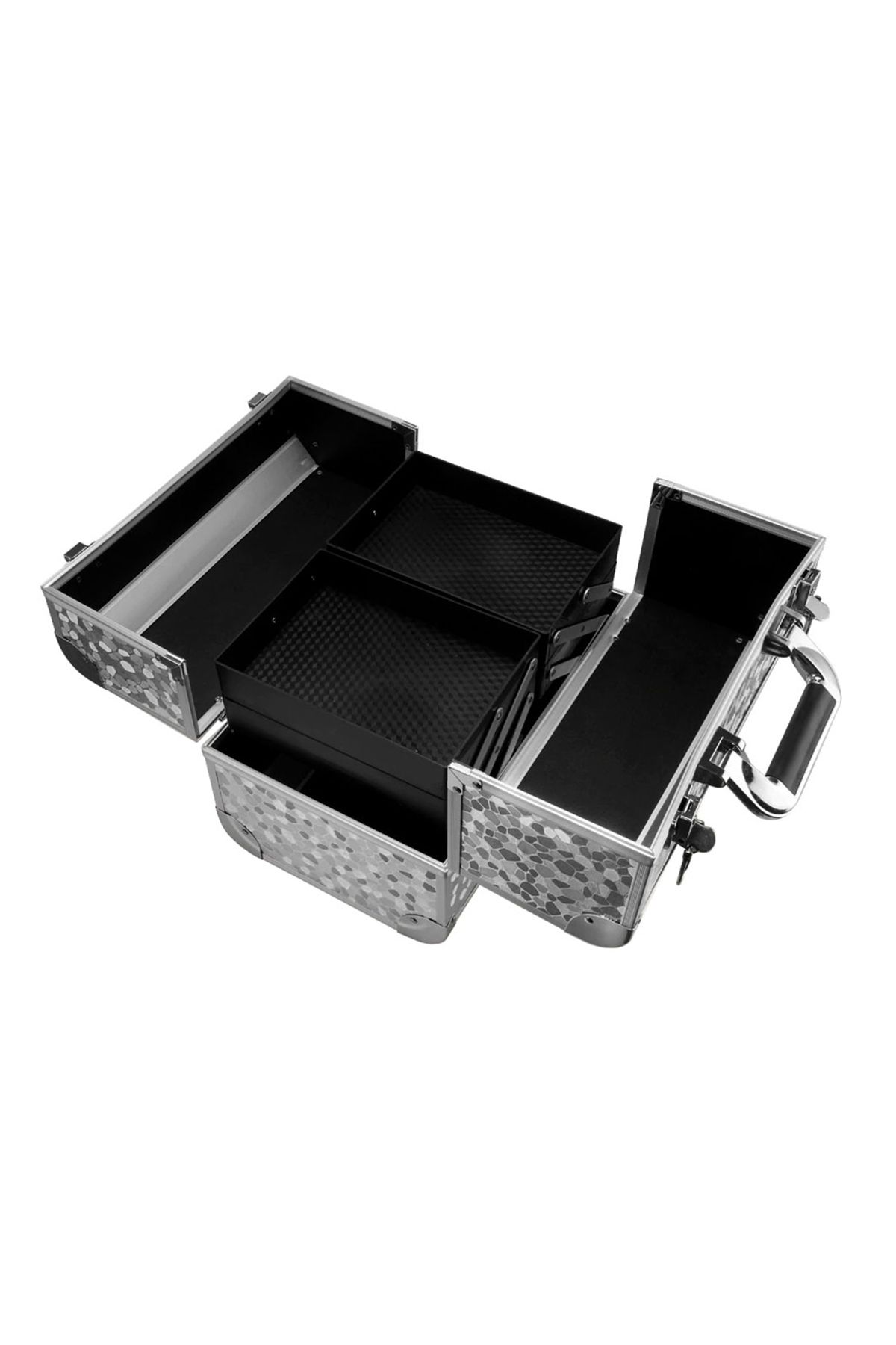 TECOS-Geanta Profesionala Pentru Cosmetice Sau Depozitare, ®, Argintiu, Dimensiuni 30,5x20 5x25cm 3
