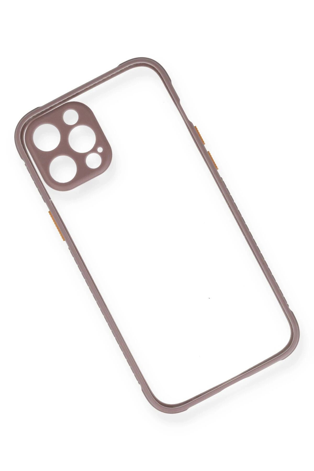 NewFace iPhone 12 Pro Max Kılıf Miami Şeffaf Silikon - Açık Mor GLSTD