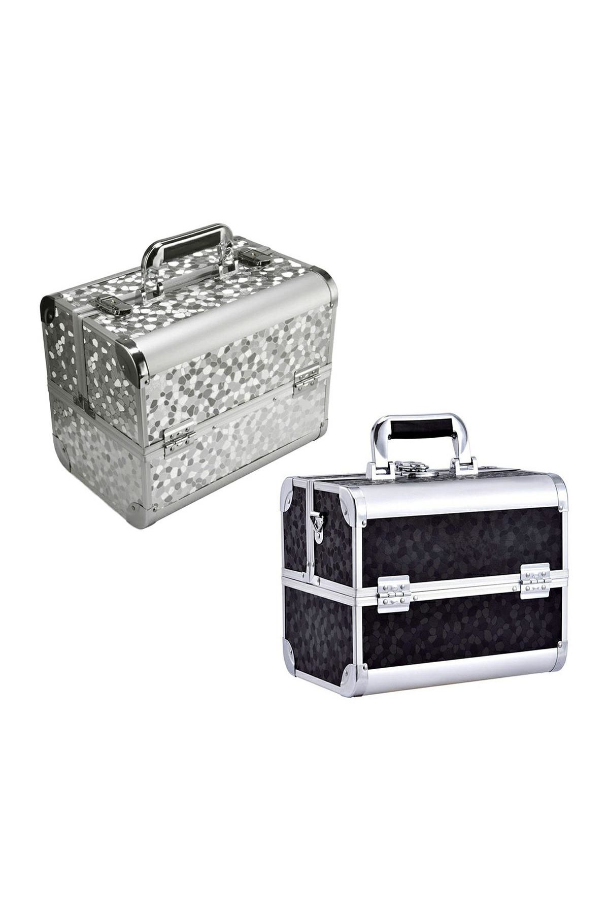 TECOS-Geanta Profesionala Pentru Cosmetice Sau Depozitare, ®, Argintiu, Dimensiuni 30,5x20 5x25cm 4