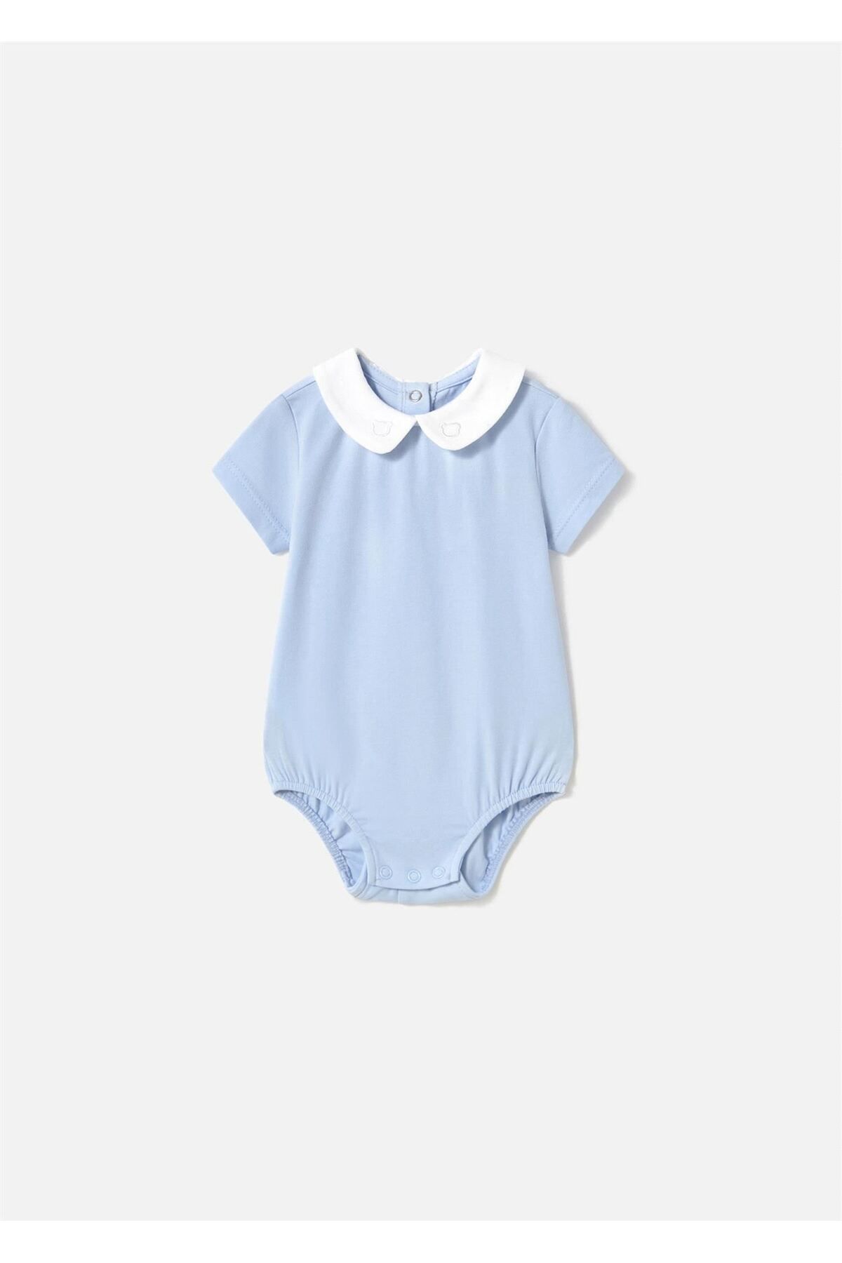 MAYORAL Bebek Yakalı Kısa Kol Zıbın Body Mavi 1701