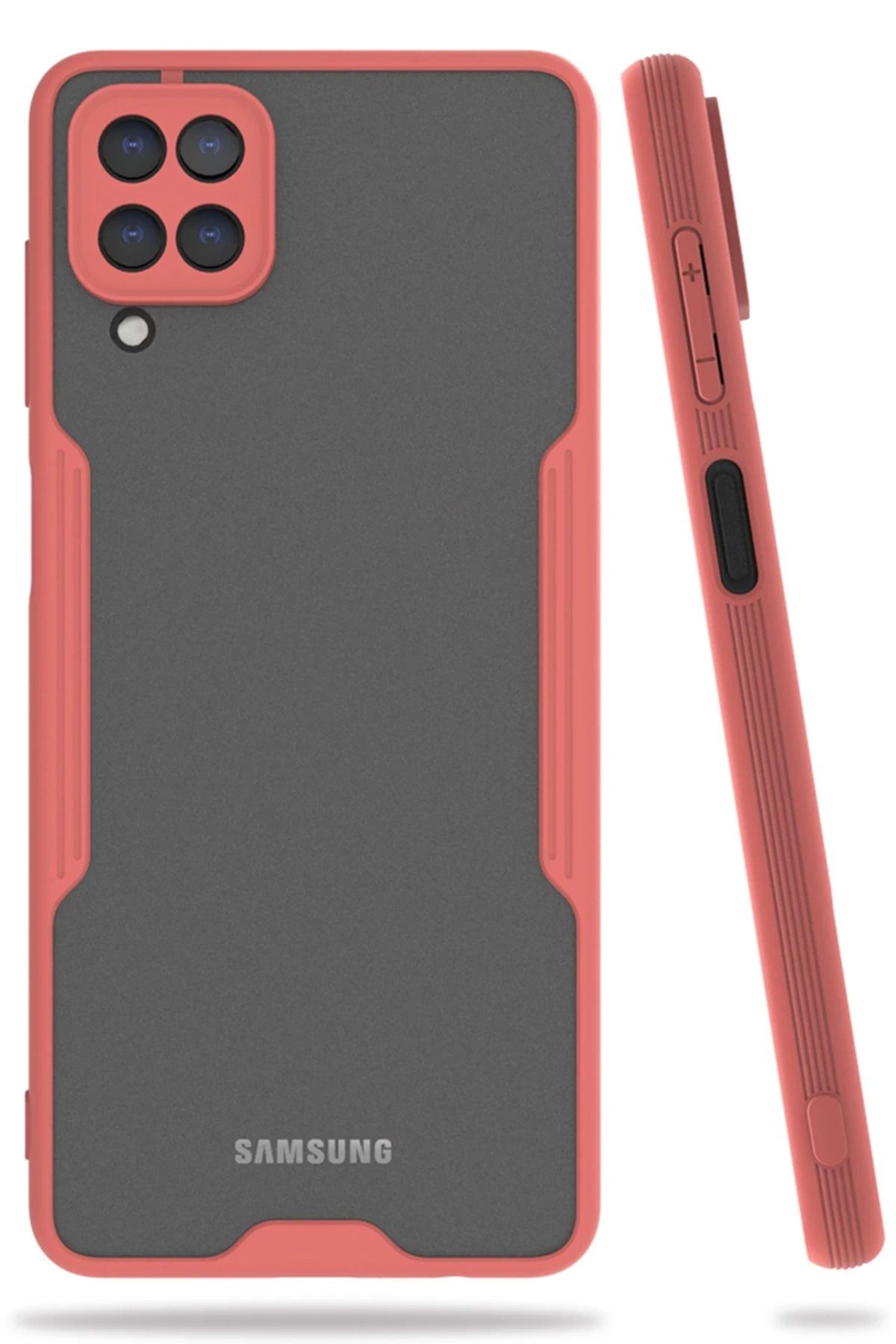 NewFace Samsung Galaxy A22 Kılıf Platin Silikon - Pembe GLSTD