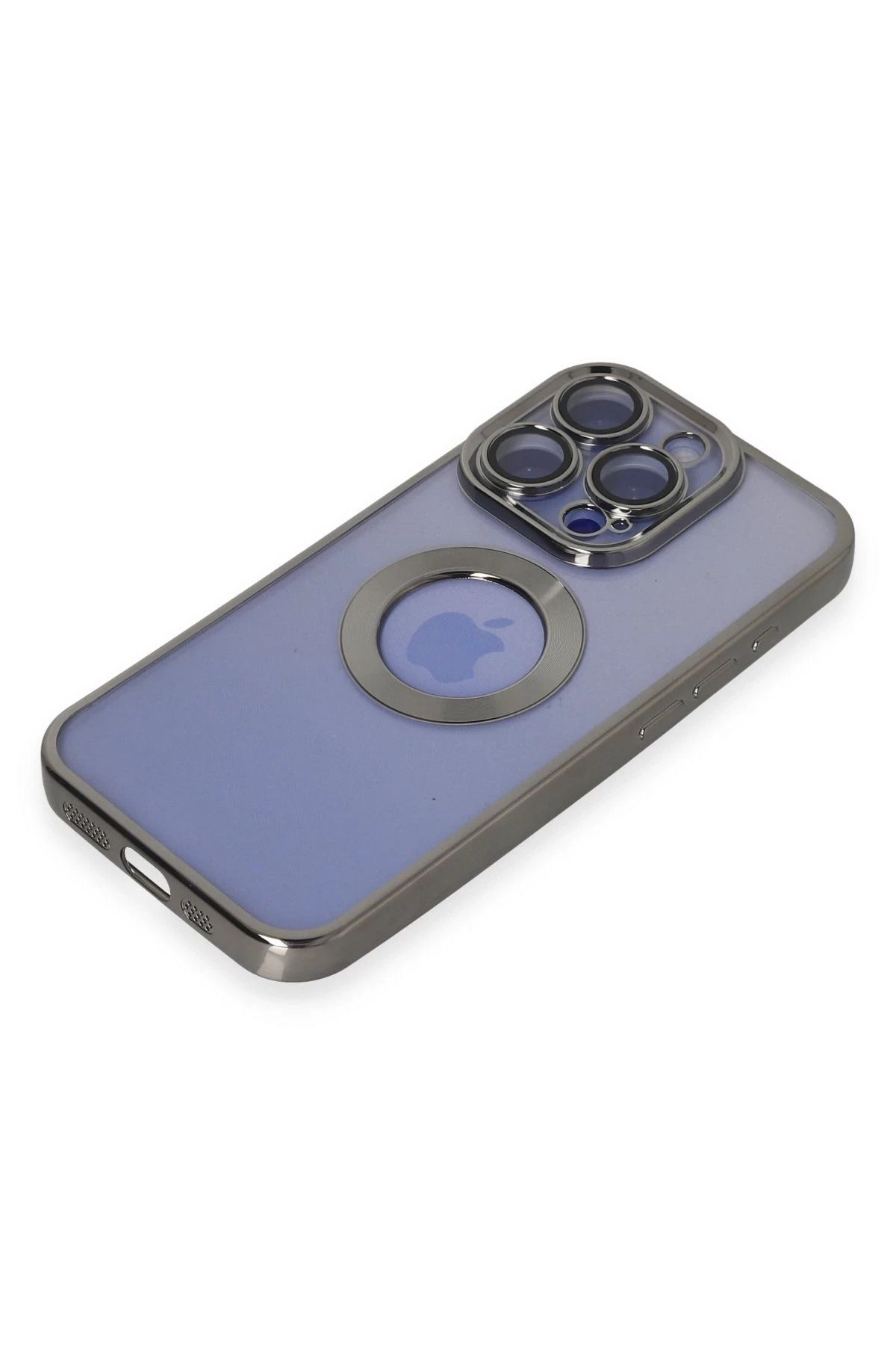 NewFace iPhone 15 Pro Kılıf Slot Silikon - Titan Gri GLSTD