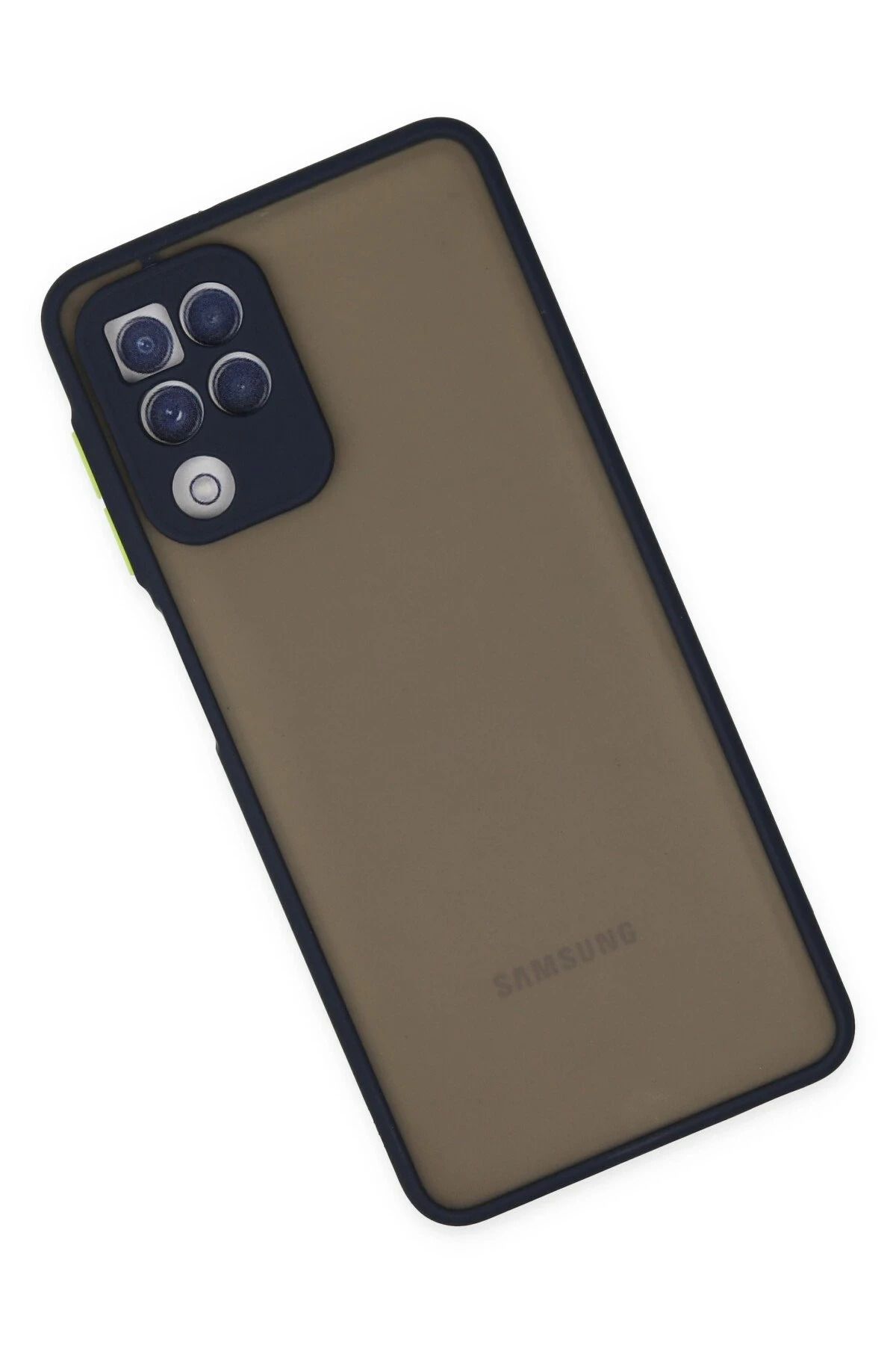 NewFace Samsung Galaxy A22 Kılıf Montreal Silikon Kapak - Lacivert GLSTD