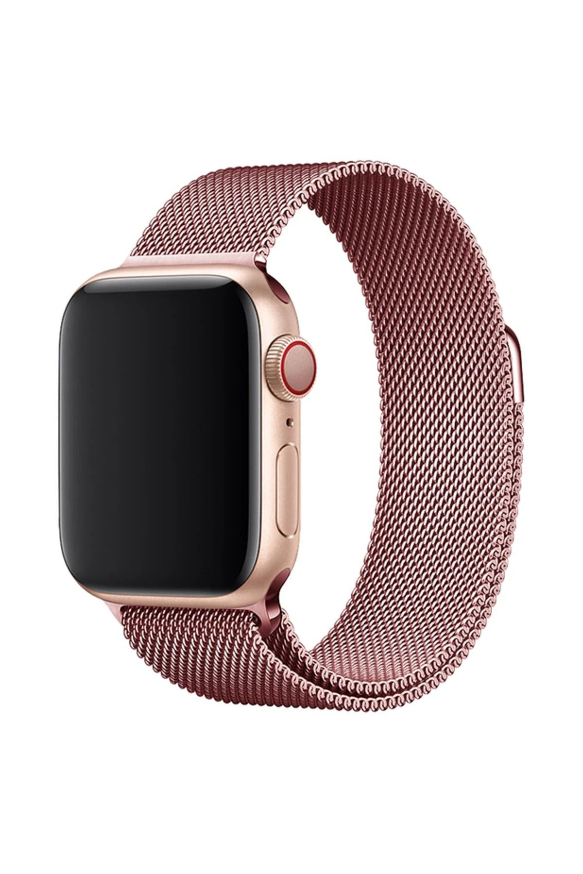 NewFace Apple Watch 38mm Metal Mıknatıslı Kordon - Rose WLZOR