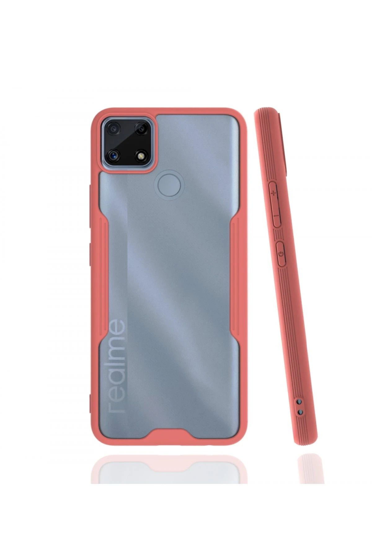 NewFace Realme C25 Kılıf Platin Silikon - Pembe GLSTD