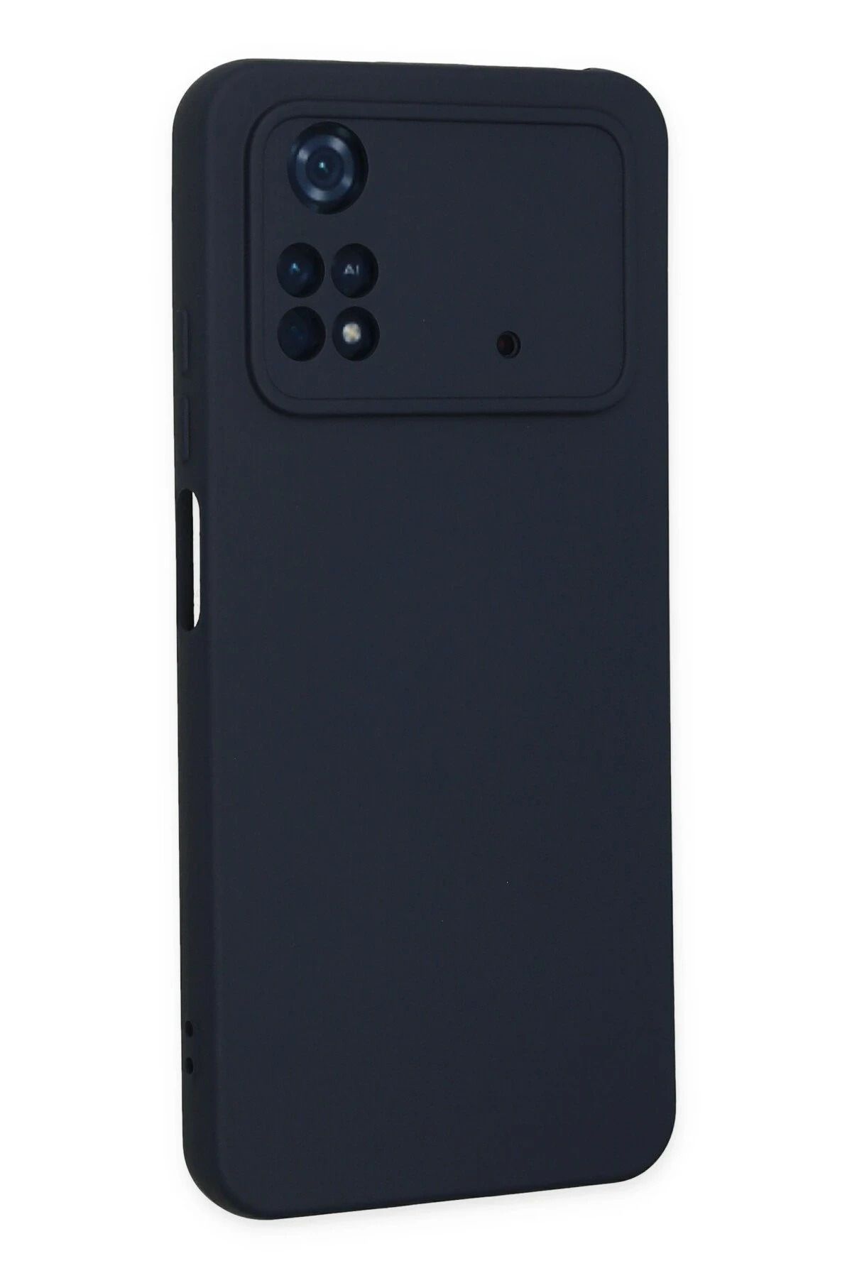 NewFace Xiaomi Poco M4 Pro 4G Kılıf Nano içi Kadife Silikon - Lacivert GLSTD