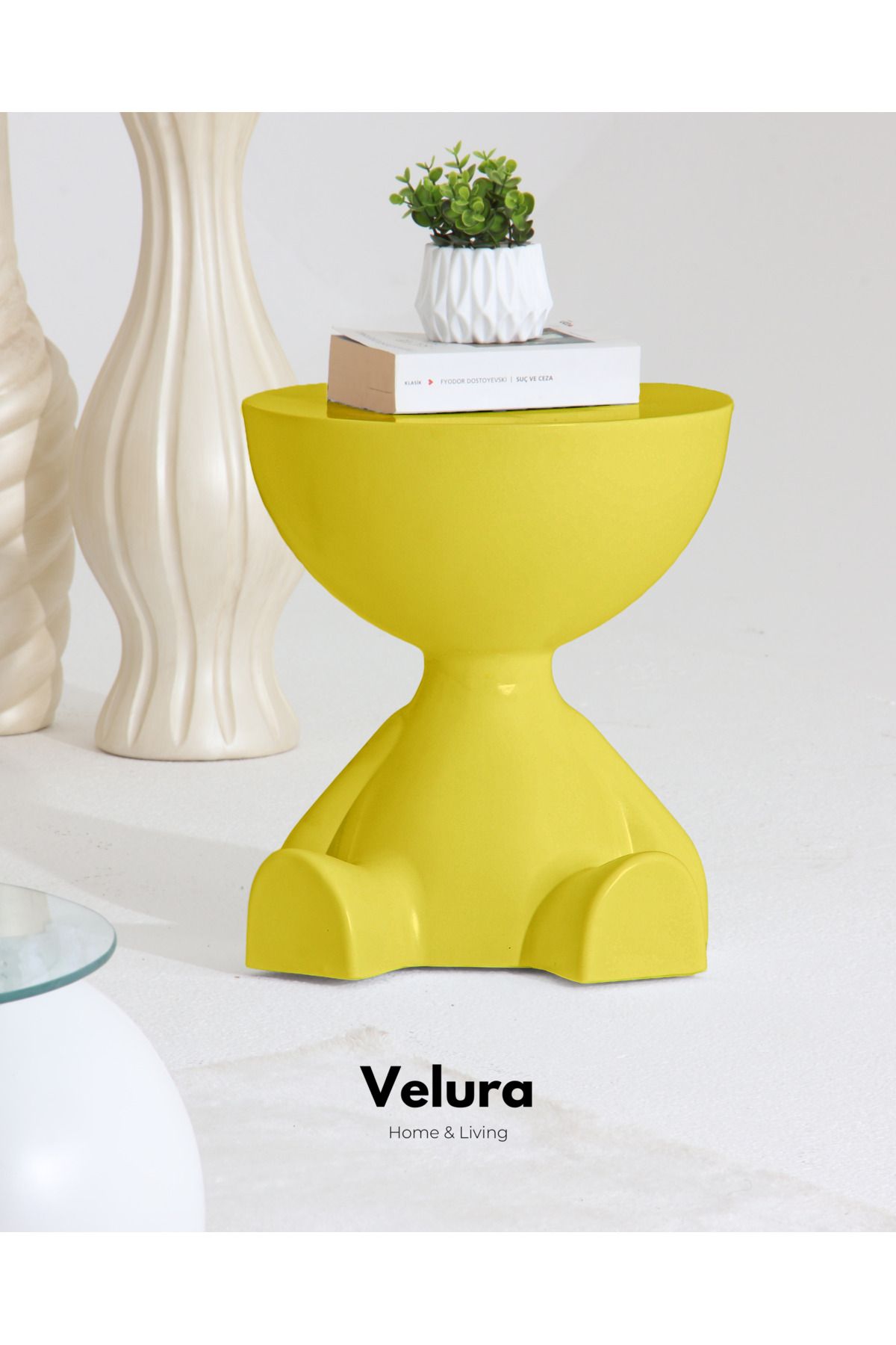 Velura Home & Living Tedy Yan Sehpa & Ayıcık Zigon Sehpa & Pinterest Sehpa Modeli - Sarı