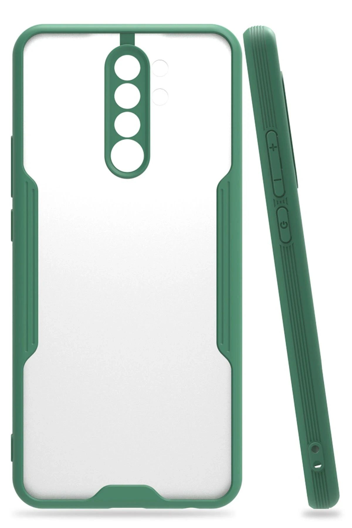 NewFace Xiaomi Redmi 9 Kılıf Platin Silikon - Yeşil GLSTD