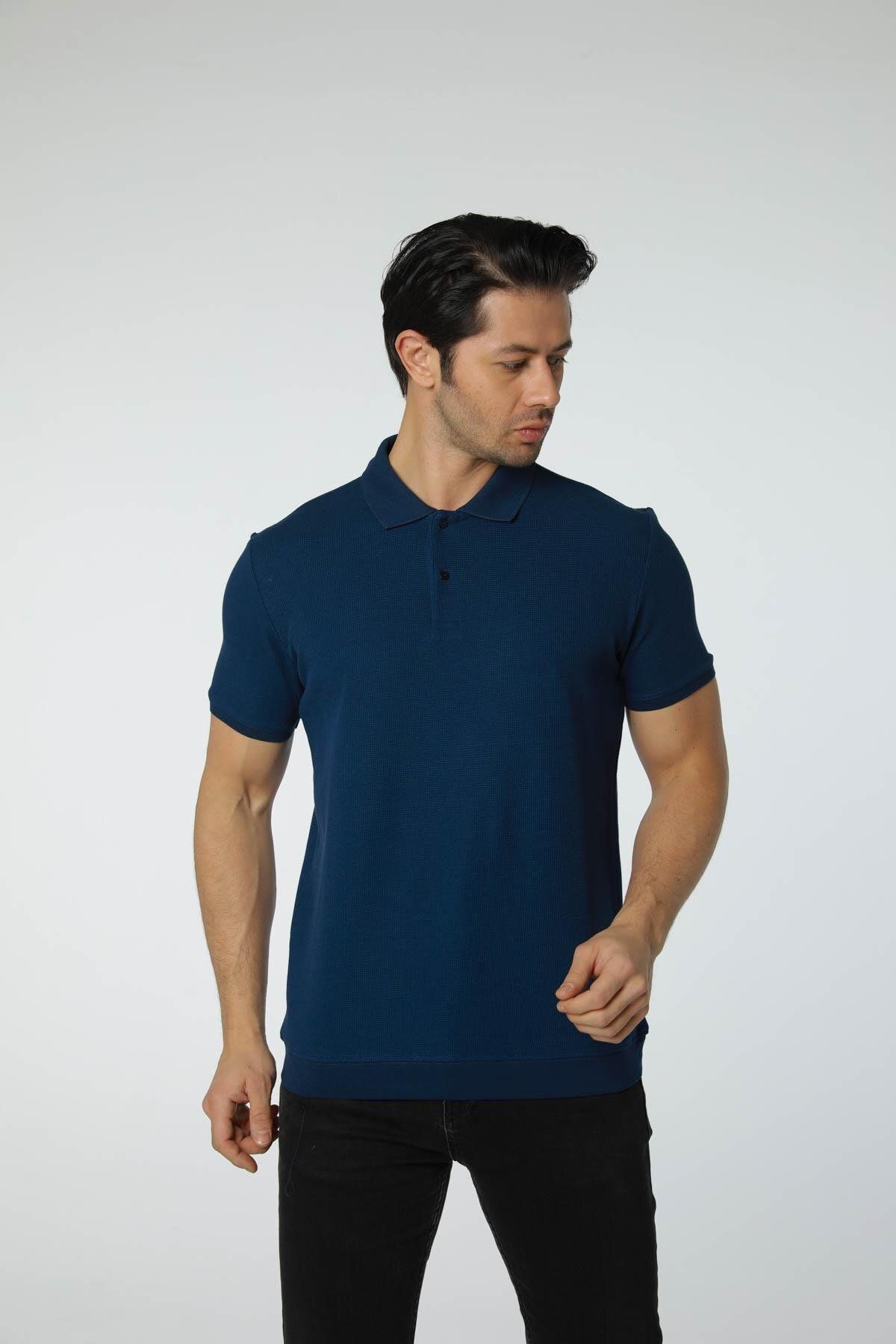 rugatchi Waffle Dokulu Polo Yaka T-Shirt