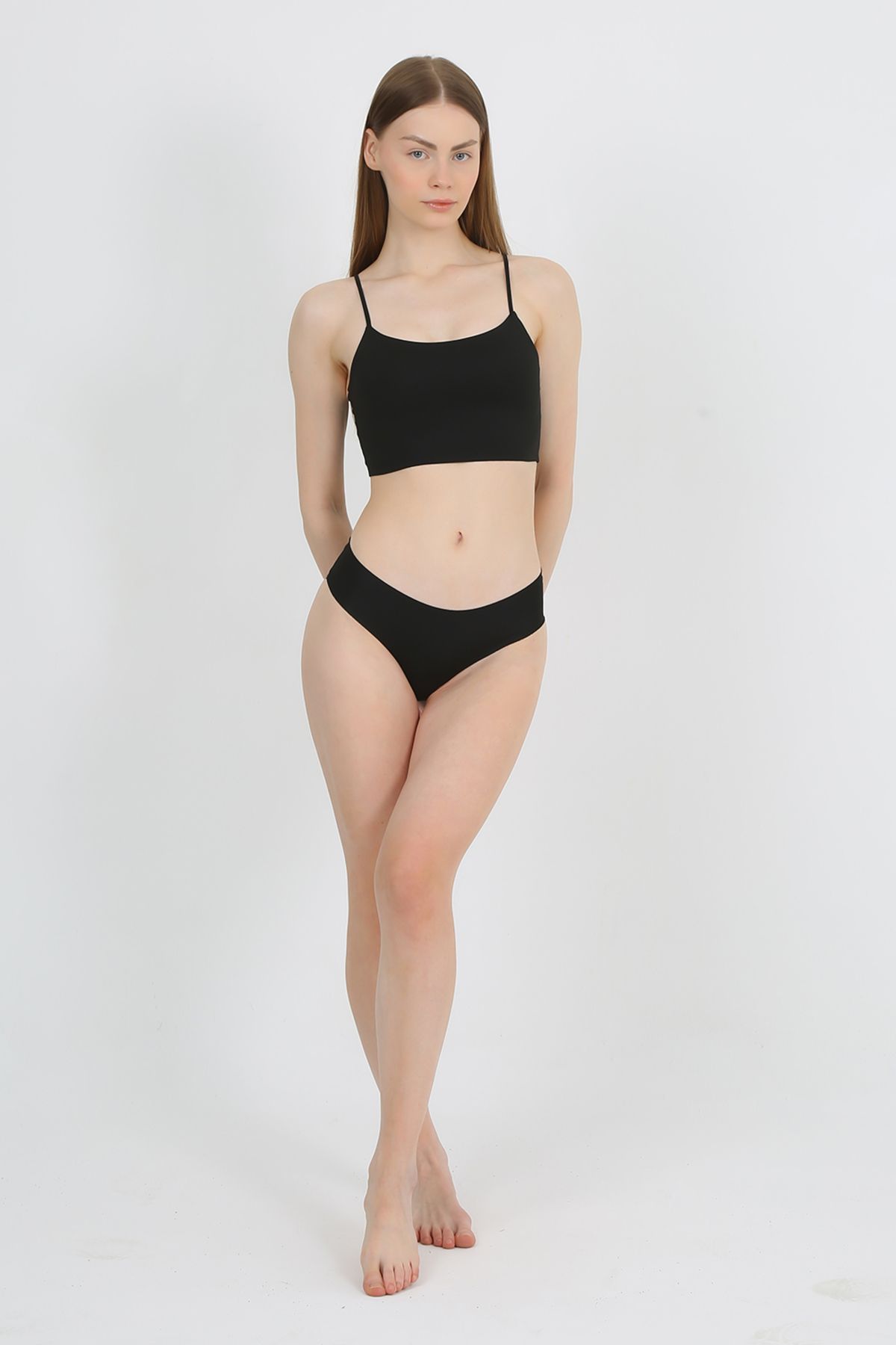 SENFONİ HOMEWEAR Yüksek Bel Basic Lazer Kesim Bikini Külot 3'lü Paket