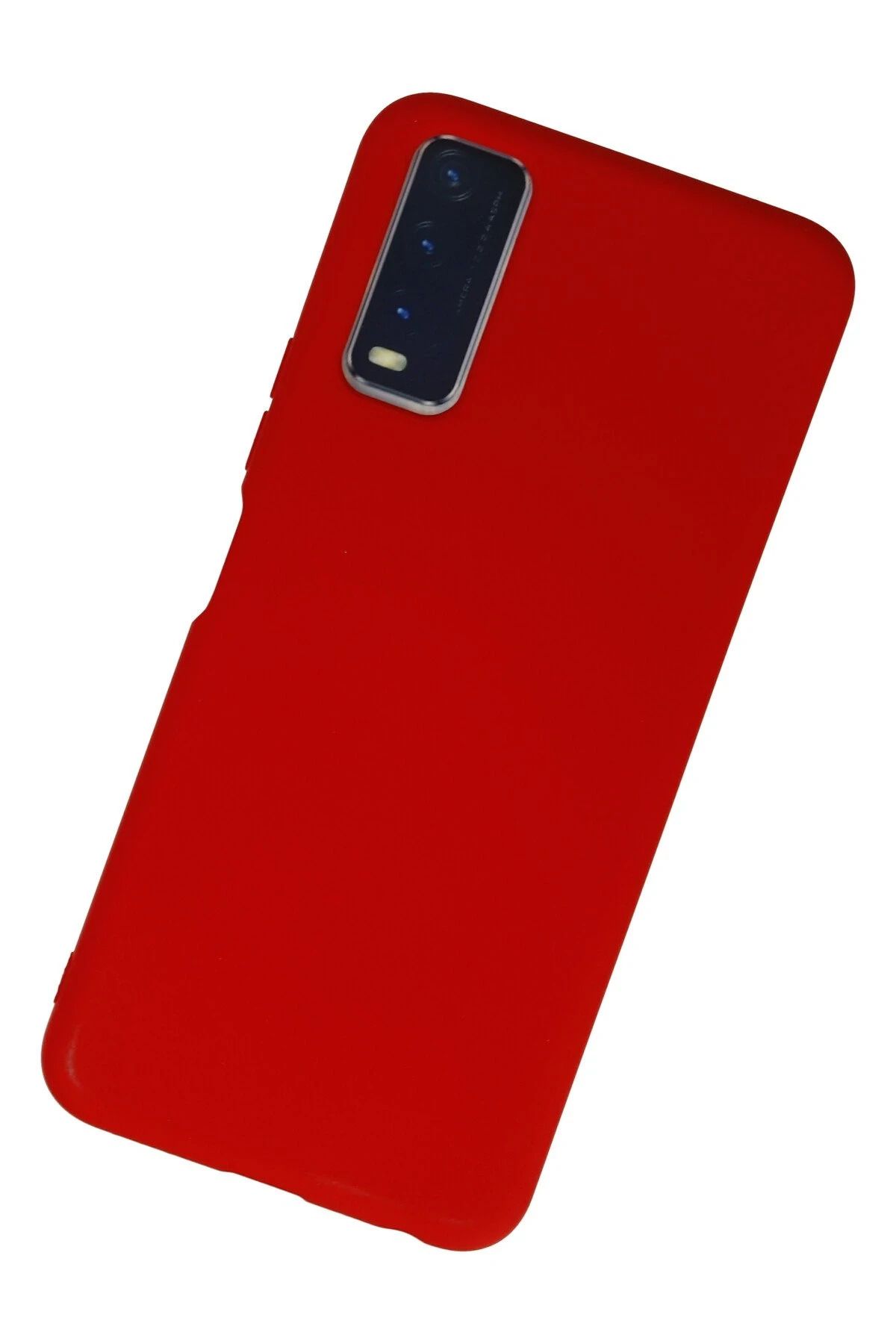 NewFace Vivo Y11S Uyumlu Kılıf Nano içi Kadife Silikon - Kırmızı SVLRS