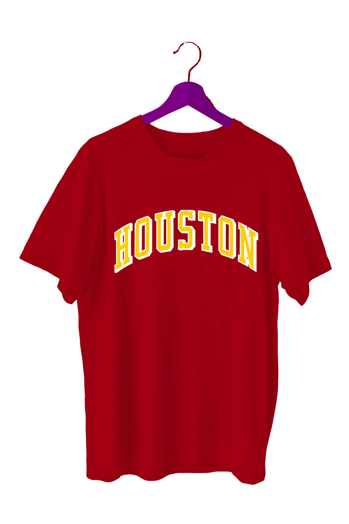 TOP GLORY Houston Baskılı Basketbol T-Shirt Sporcu Tişörtü