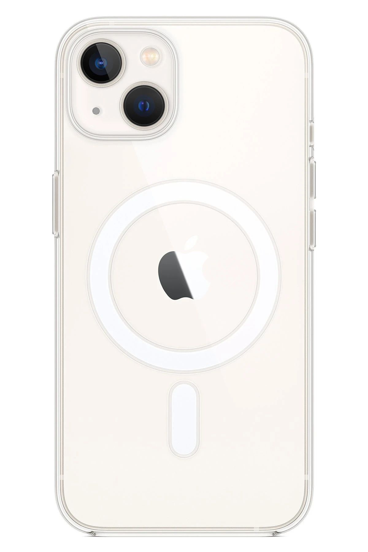 NewFace iPhone 14 Plus Uyumlu Kılıf Magneticsafe Şeffaf Silikon - Şeffaf GLSTD