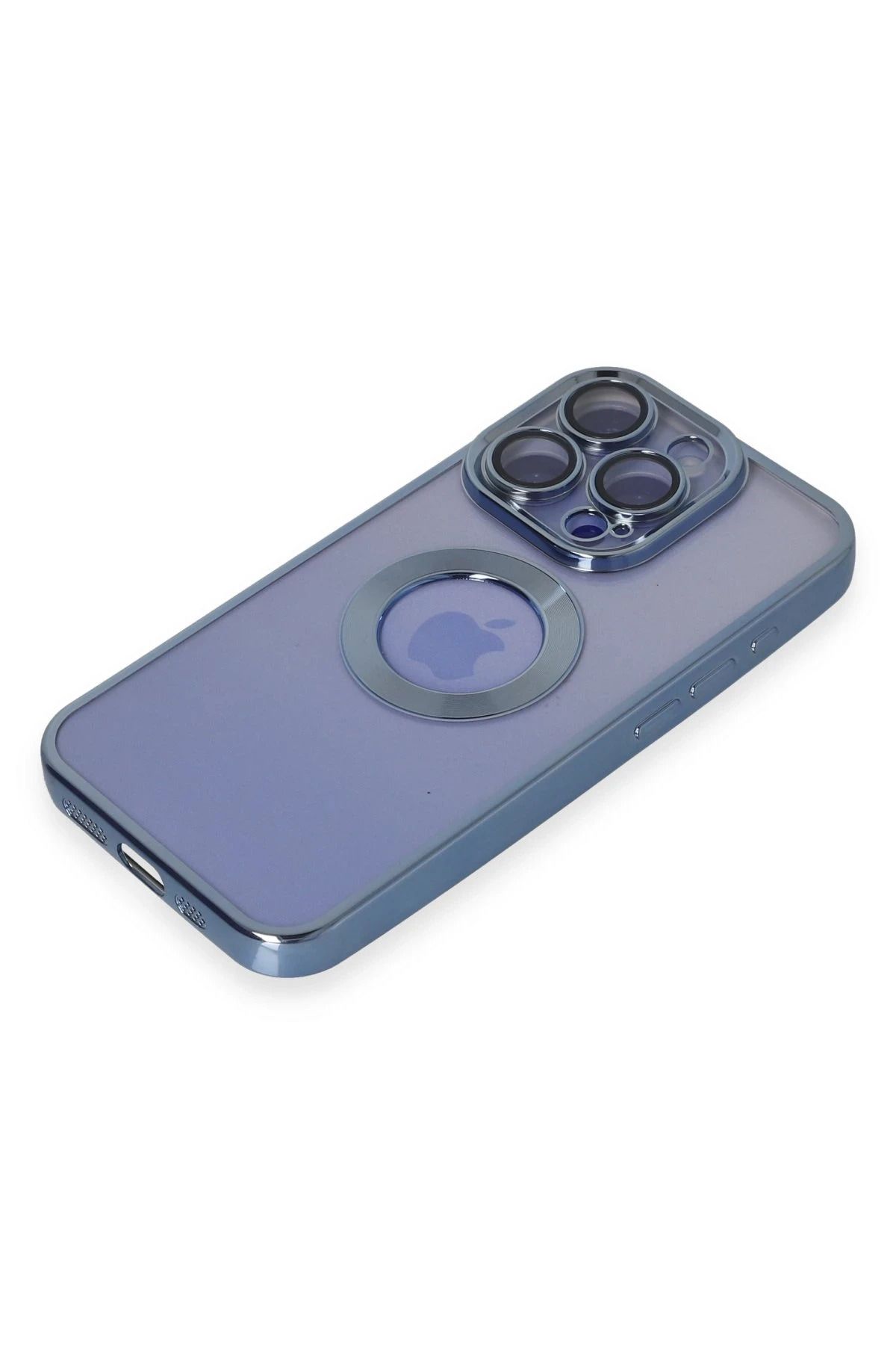 NewFace iPhone 15 Pro Kılıf Slot Silikon - Sierra Blue GLSTD