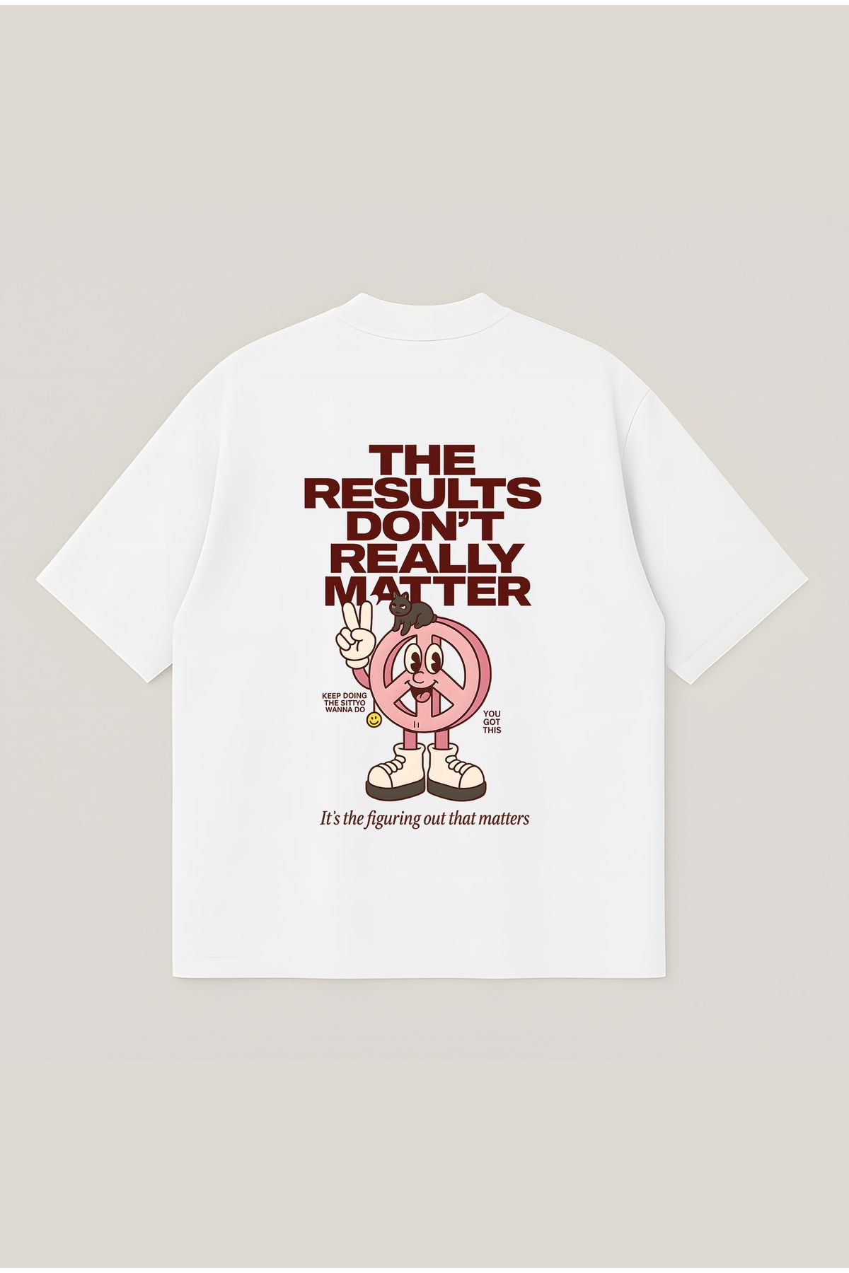 Moon Dancer Results Unisex Oversize Baskılı Boxy Fit Kalın Kumaşlı T-shirt