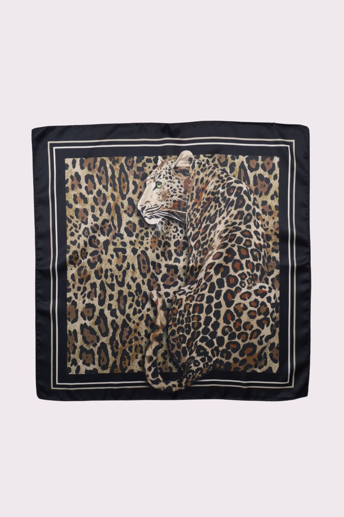 NOTHING-LEOPARD PATTERNED SATIN SCARF 3