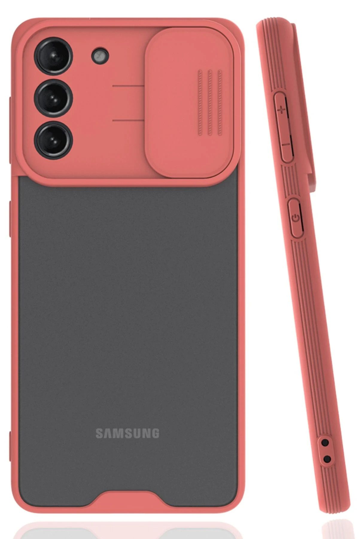 NewFace Samsung Galaxy S21 Plus Kılıf Platin Kamera Koruma Silikon - Pembe GLSTD