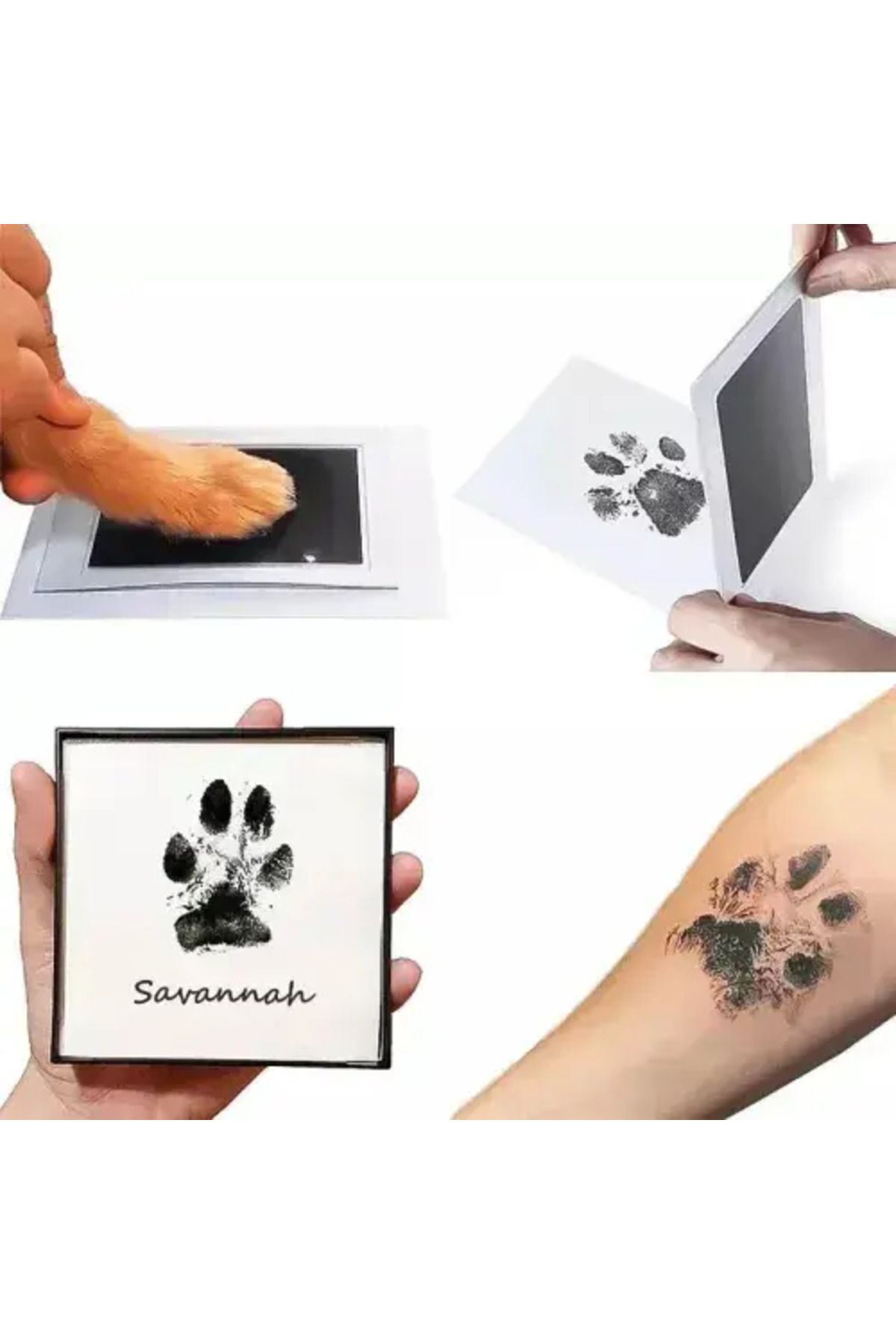 Otocub Kedi Köpek Pati İzi Fotoğraf Çerçevesi Seti