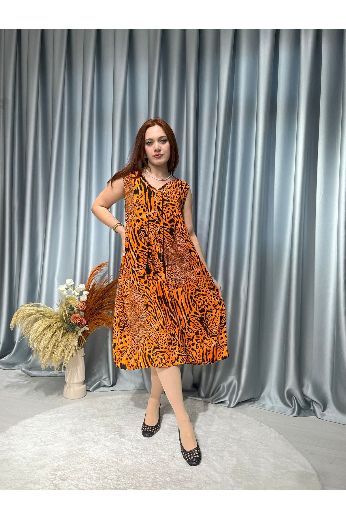 Butik Yazlık Askılı Elbise
