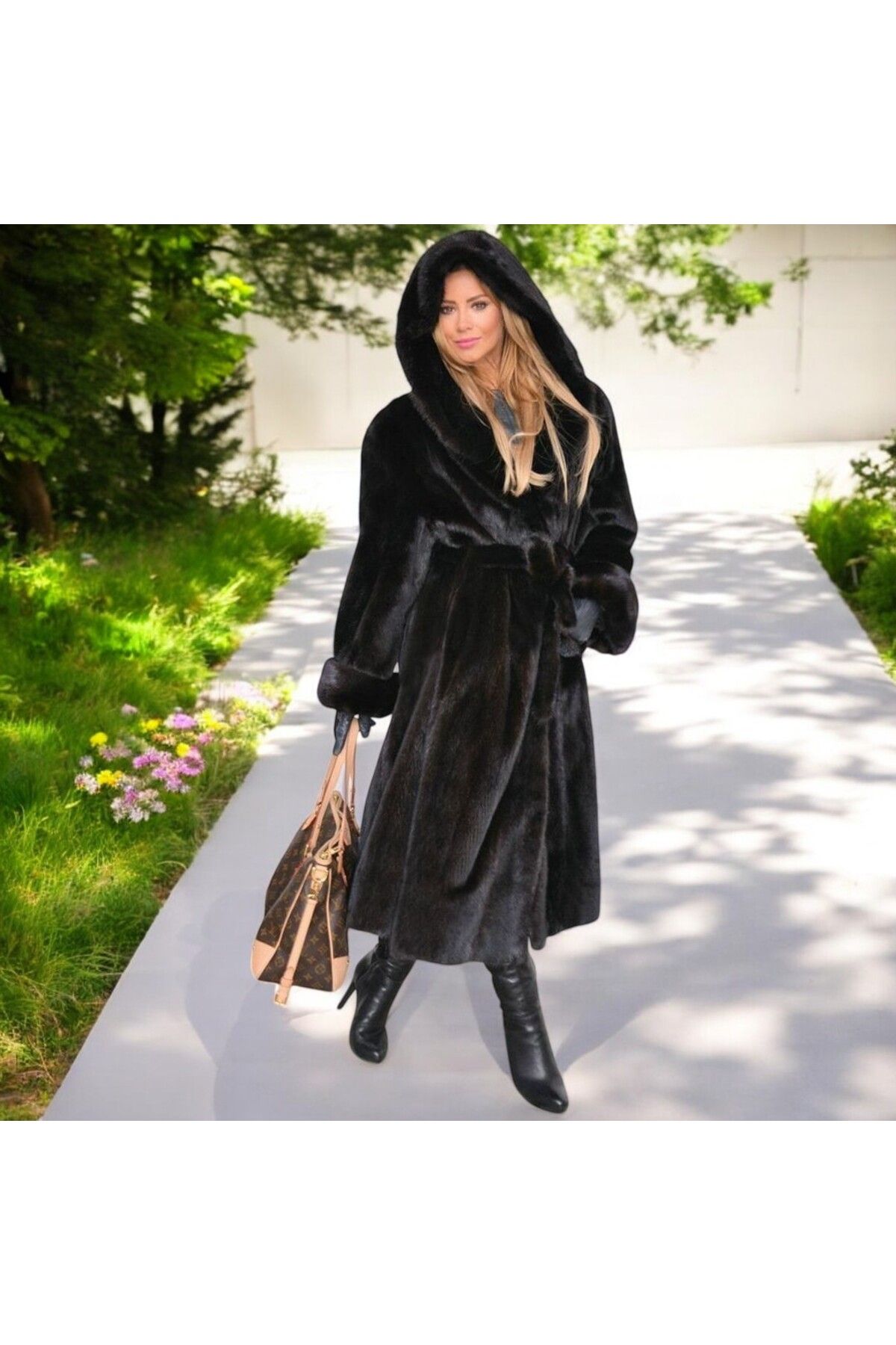 Barbora Kışlık Uzun Kadın Peluş Ceket