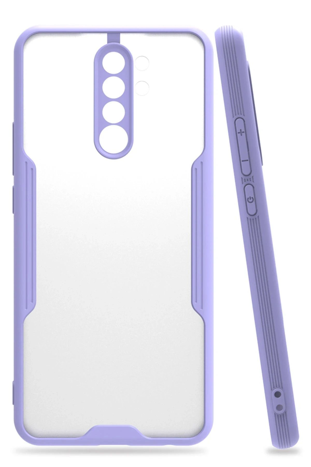 NewFace Xiaomi Redmi 9 Kılıf Platin Silikon - Lila YKTSN