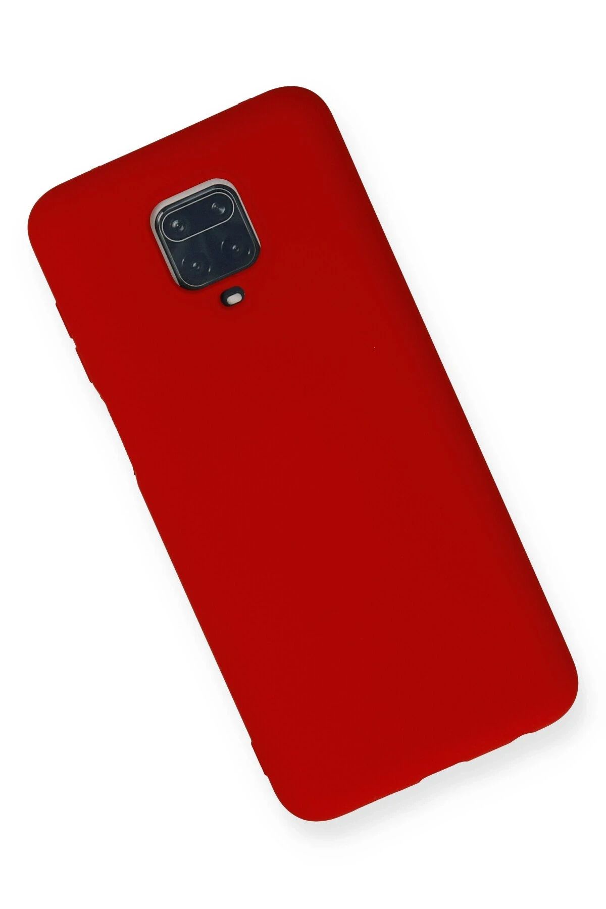 NewFace Xiaomi Redmi Note 9 Pro uyumlu Kılıf Nano içi Kadife Silikon - Kırmızı GLSTD
