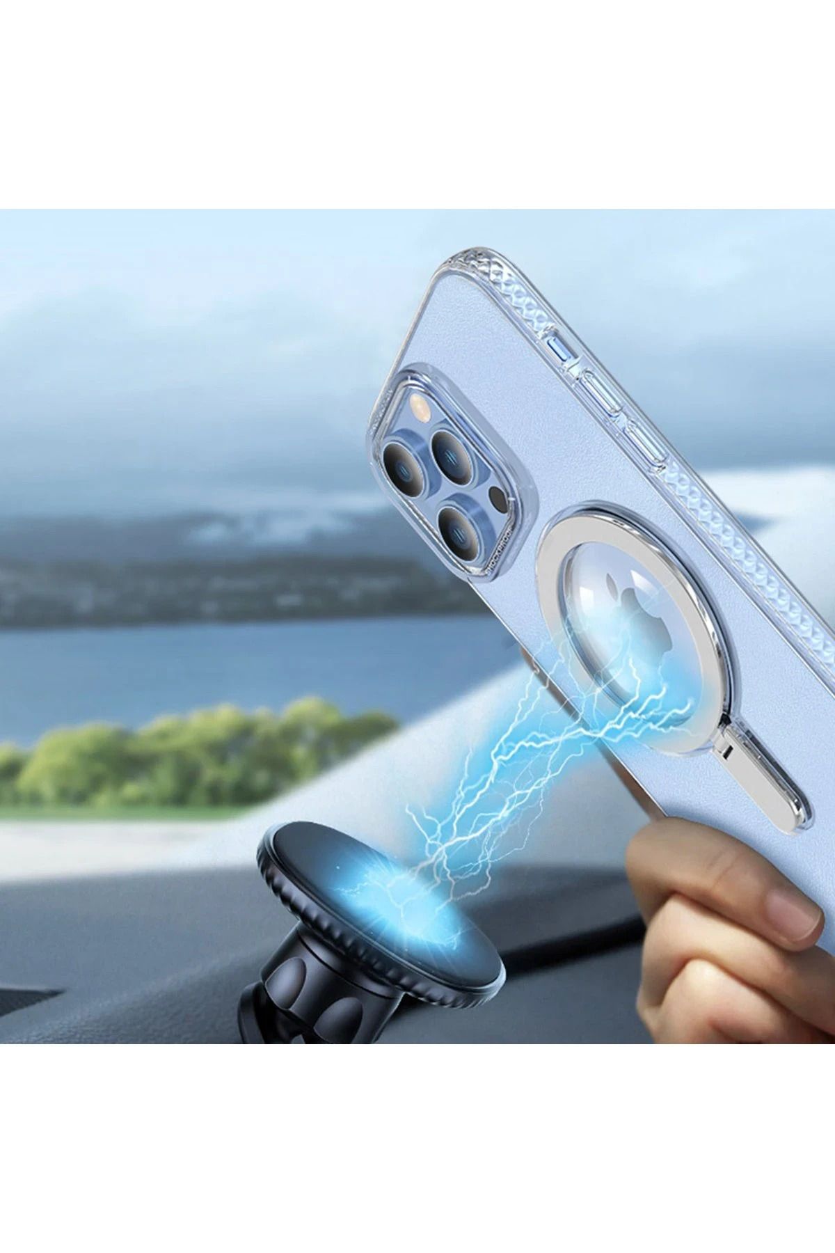 Joko iPhone 14 Pro Kılıf Zoom Standlı Silikon - Siyah GLSTD