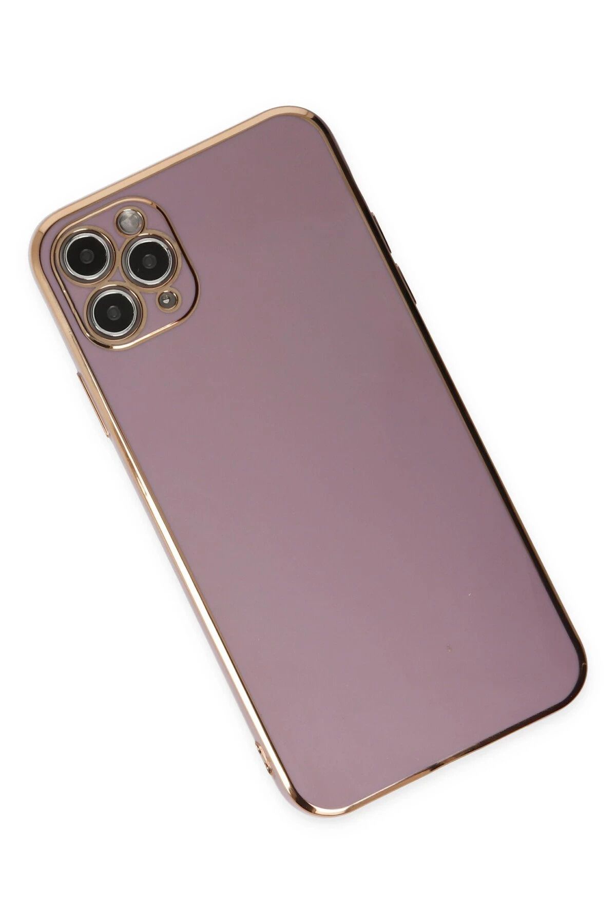 NewFace iPhone 11 Pro Max Kılıf Volet Silikon - Mor GLSTD
