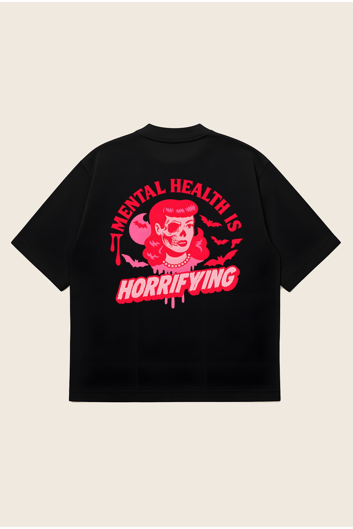Moon Dancer Mental Health Unisex Oversize Baskılı Boxy Fit Kalın Kumaşlı T-shirt