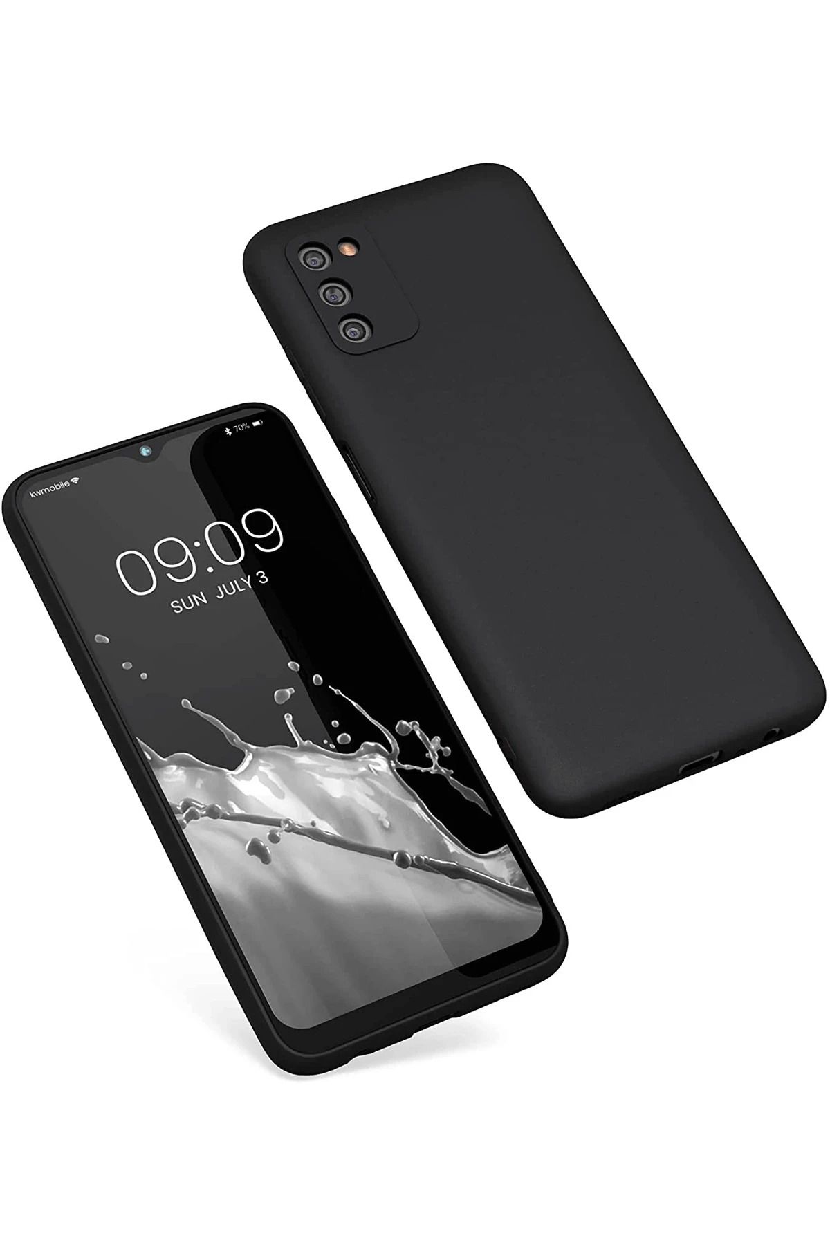 NewFace Samsung Galaxy A03S Kılıf First Silikon - Siyah GLSTD