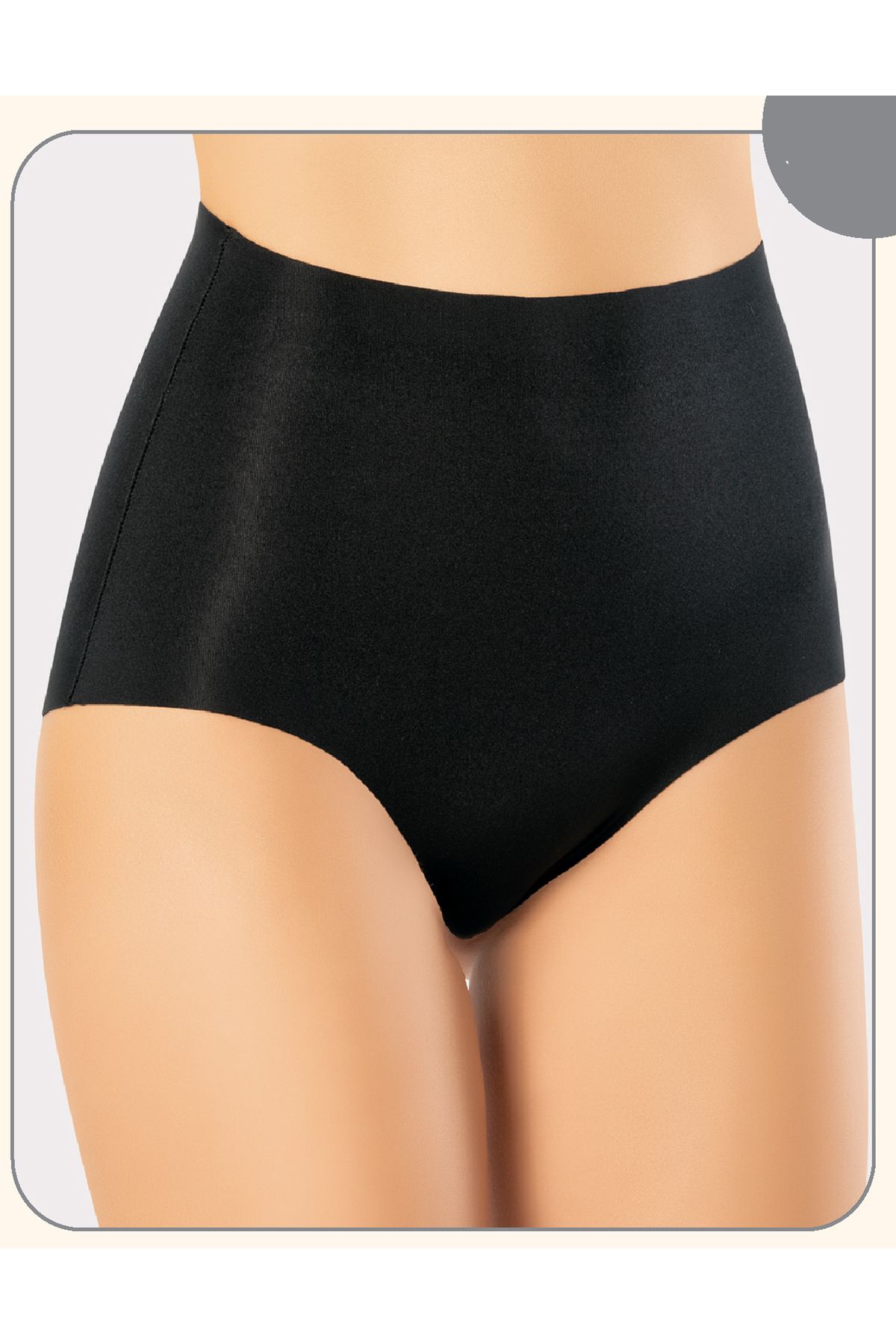 Shop58 Miss Flex Siyah Lazer Kesim Yüksek Bel Bato Slip 6006