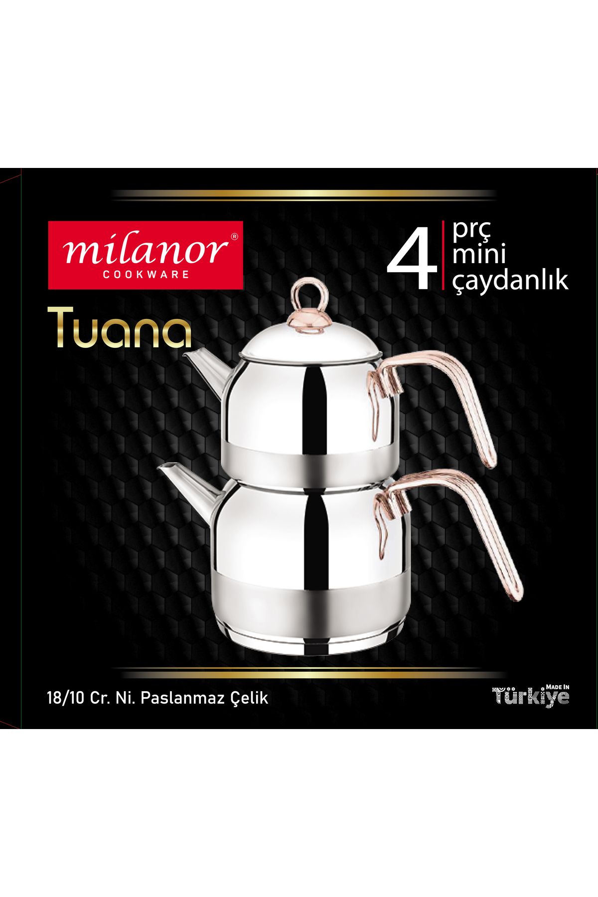 Milanor TUANA MINI ÇAYDANLIK BAKIR KULP