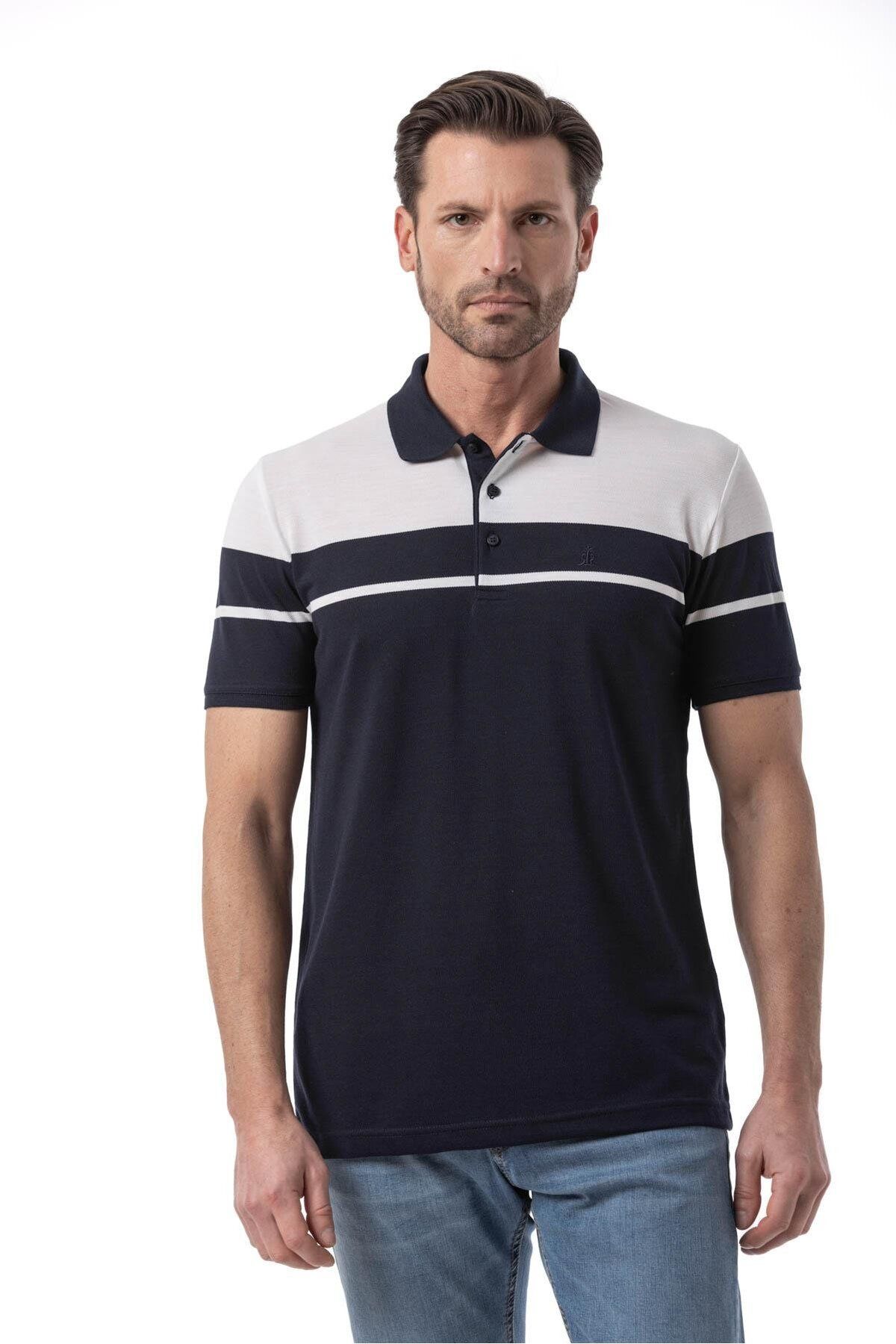rugatchi Yatay Çizgi Desenli Polo T-Shirt