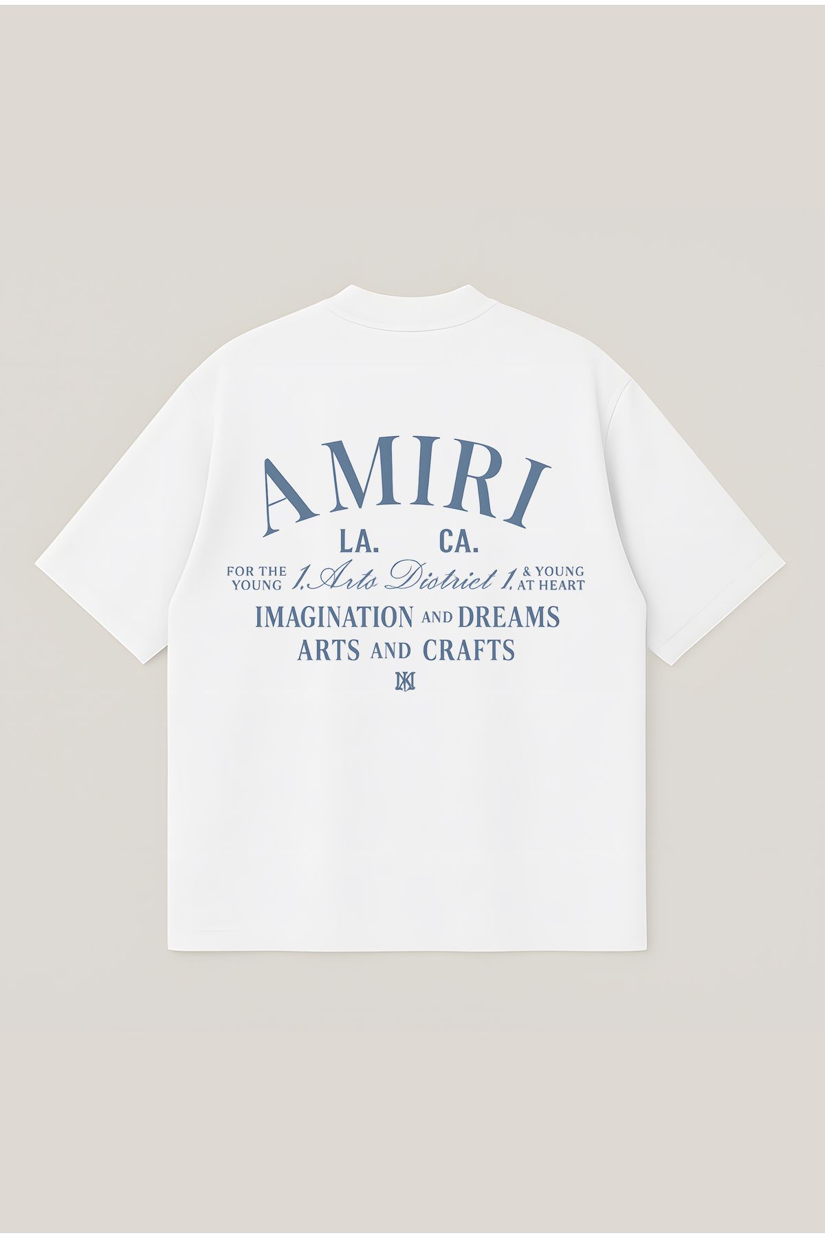 Moon Dancer Amiri Unisex Oversize Baskılı Boxy Fit Kalın Kumaşlı T-shirt