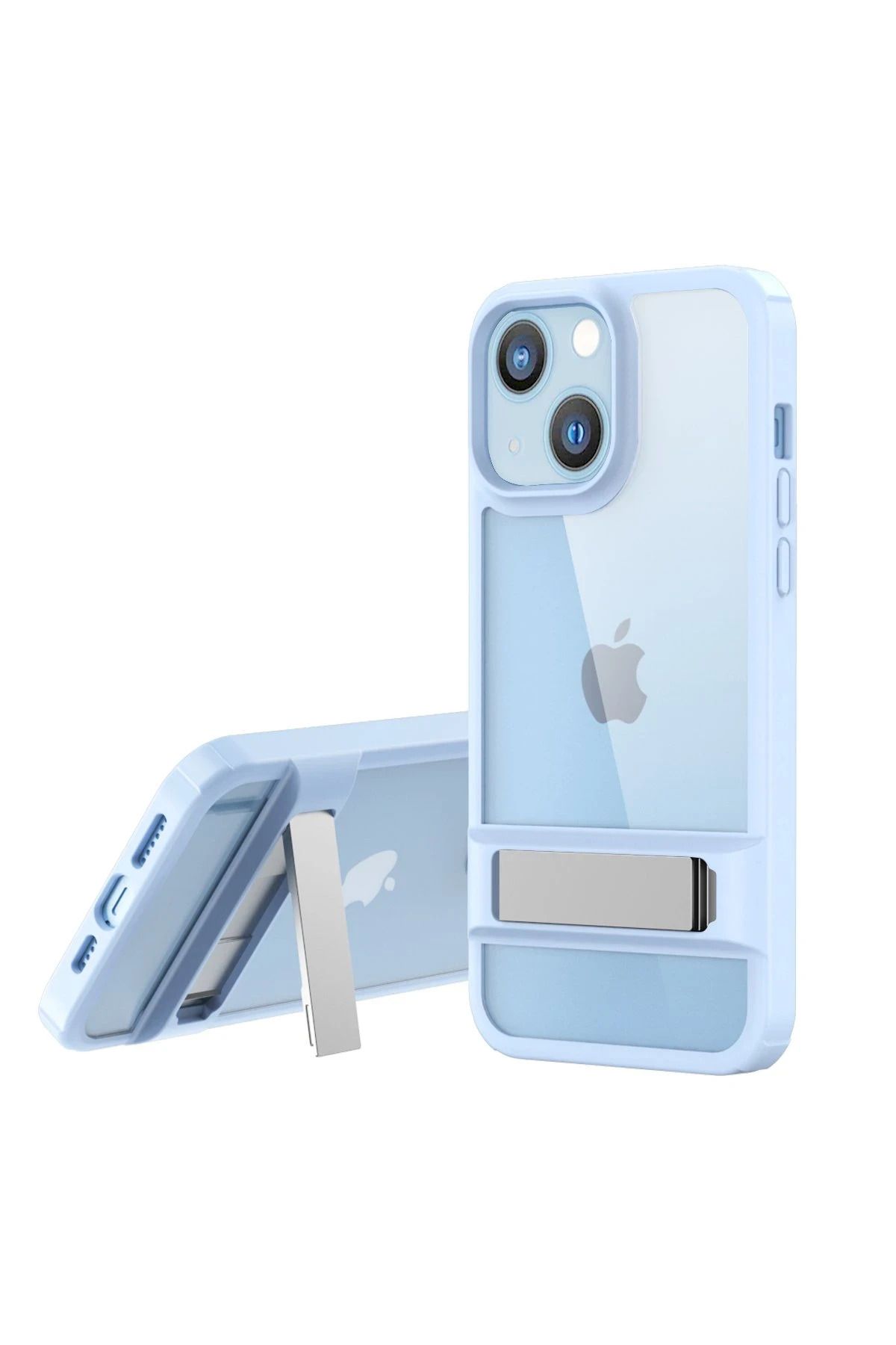 NewFace iPhone 14 Plus Kılıf Rolet Stand Kapak - Sierra Blue GLSTD