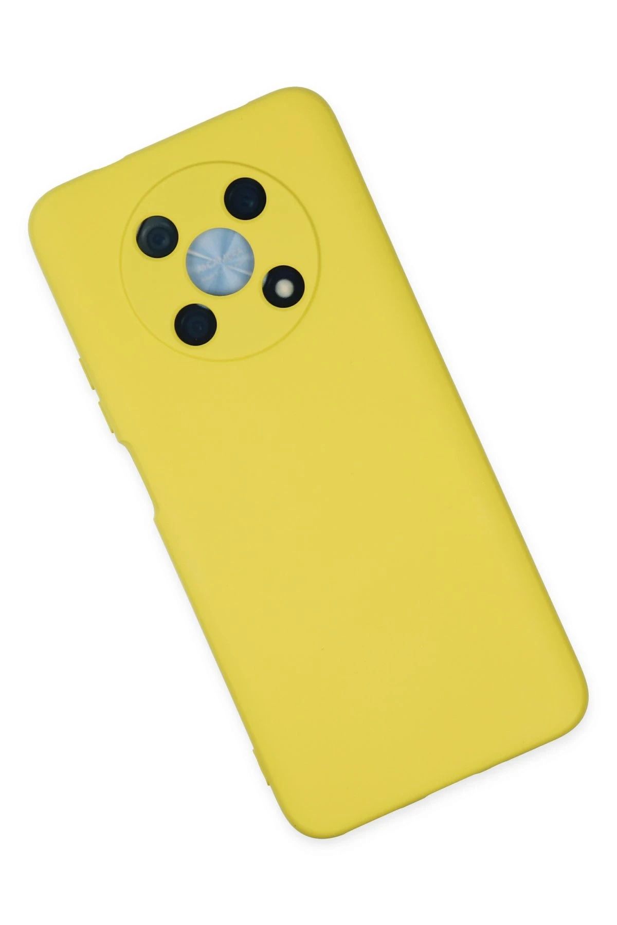NewFace Huawei Nova Y90 uyumlu Kılıf Nano içi Kadife Silikon - Sarı WLZOR
