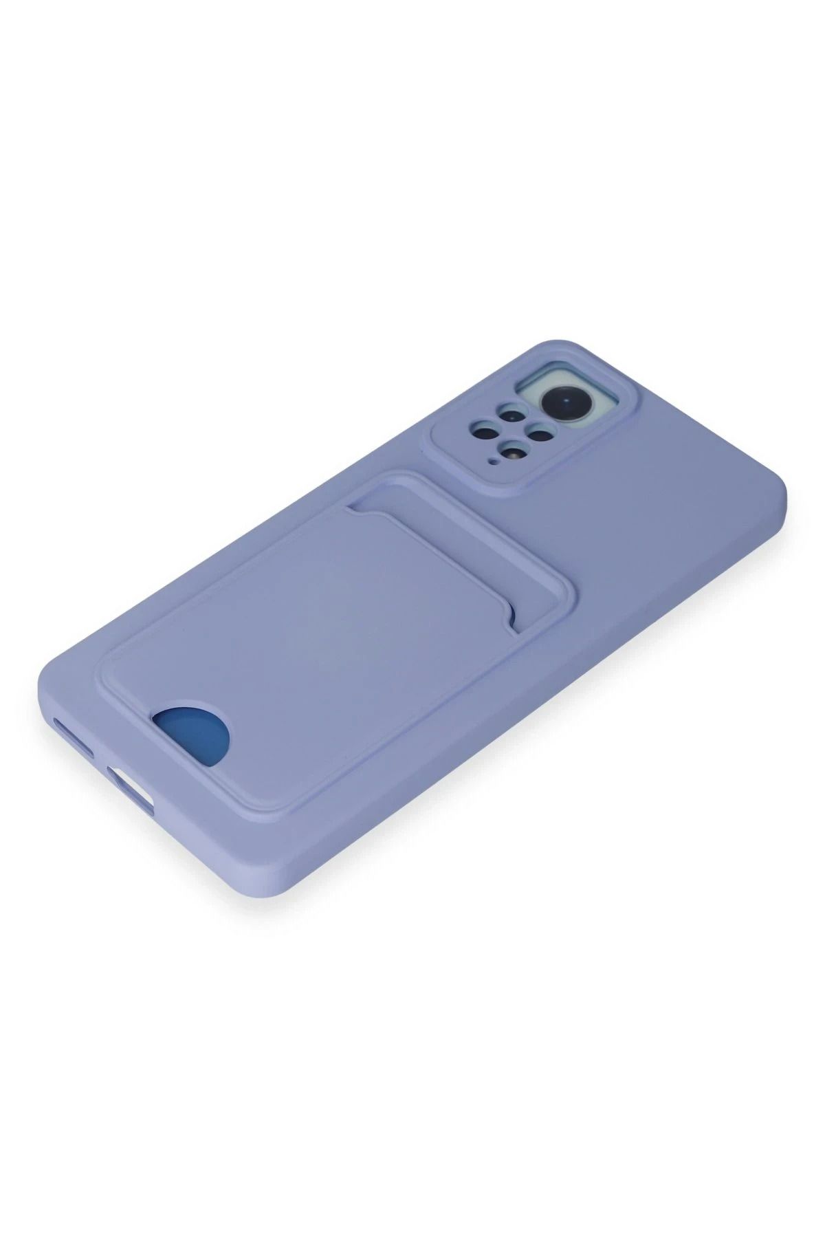 NewFace Xiaomi Redmi Note 11 Pro Kılıf Kelvin Kartvizitli Silikon - Lila GLSTD